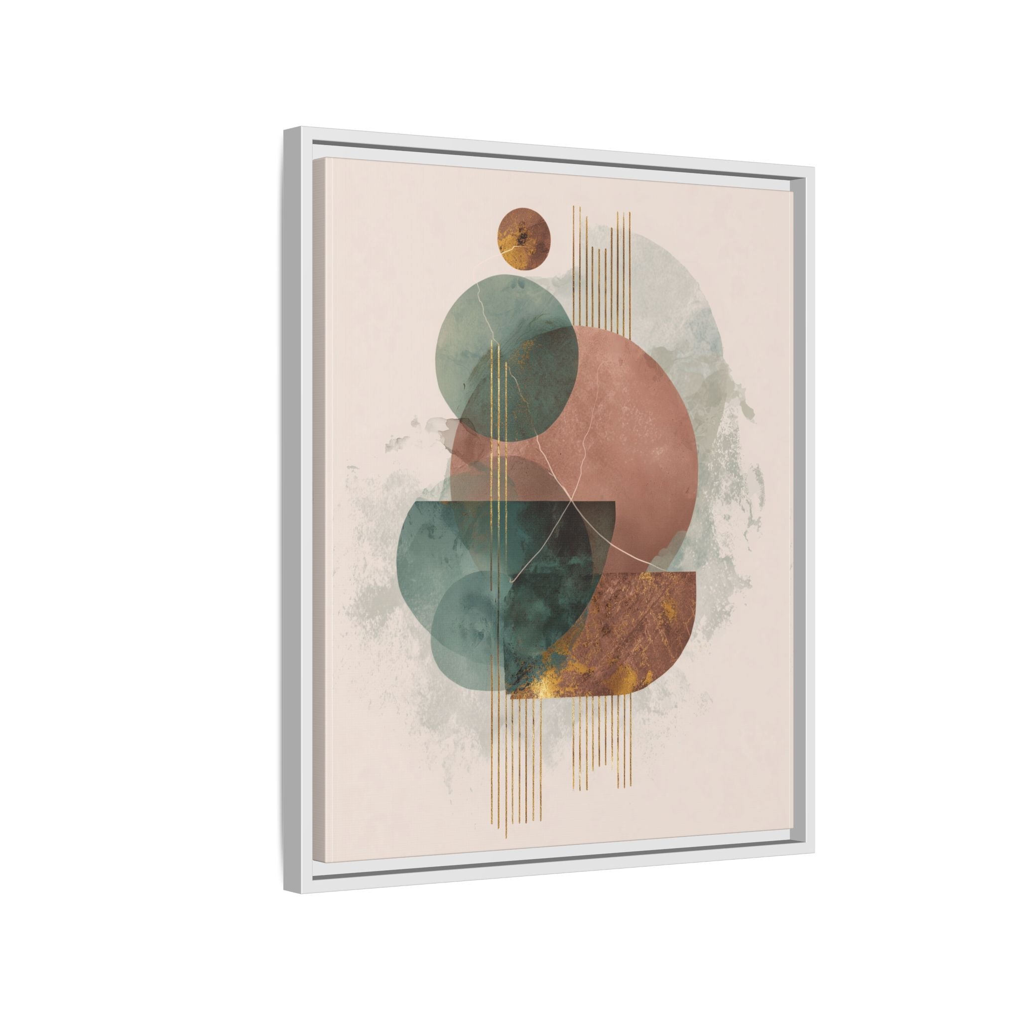 Translucent Geometries: Abstract Circles, Mid-Century Minimalism, Watercolor Layers   |   Custom Orders Accepted