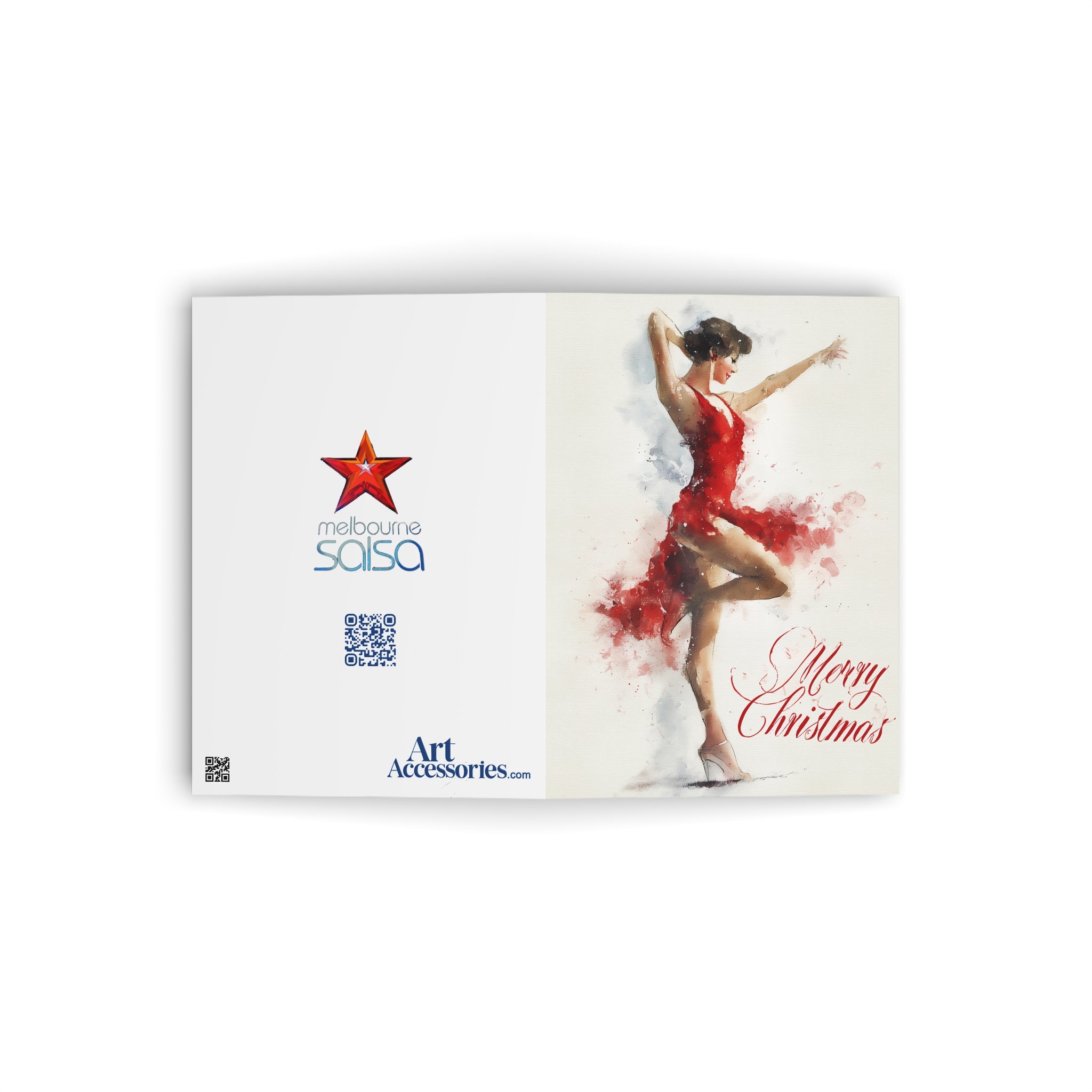 Christmas Salsa Dancing Greeting Card