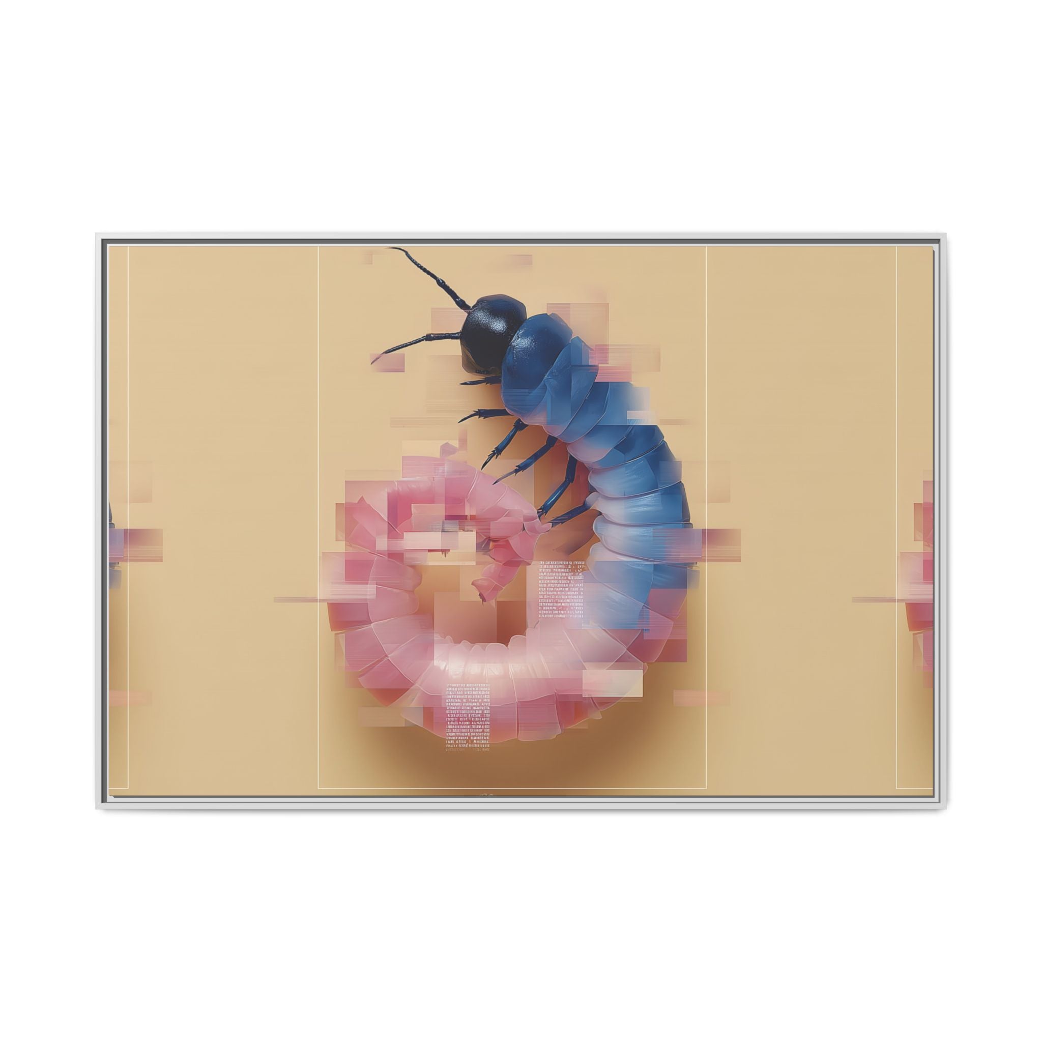 Glitched Symmetry: Digital Insect Mosaic, Pixelated Fragmentation   |    Custom Orders Available