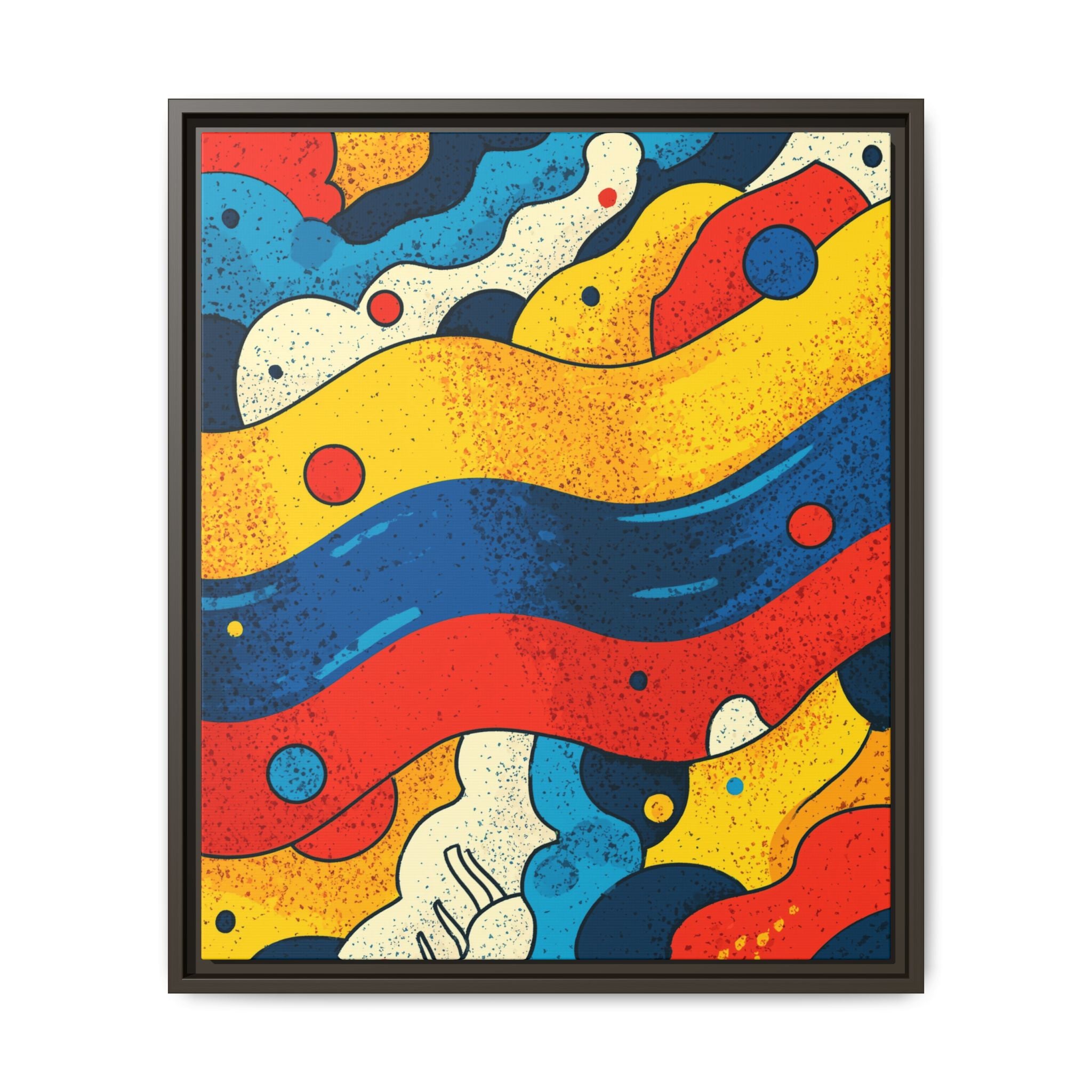 Wave Rhythms: Chromatic Abstraction, Vintage Screen Print Textures, Dynamic Color Composition   |   Custom Orders Accepted