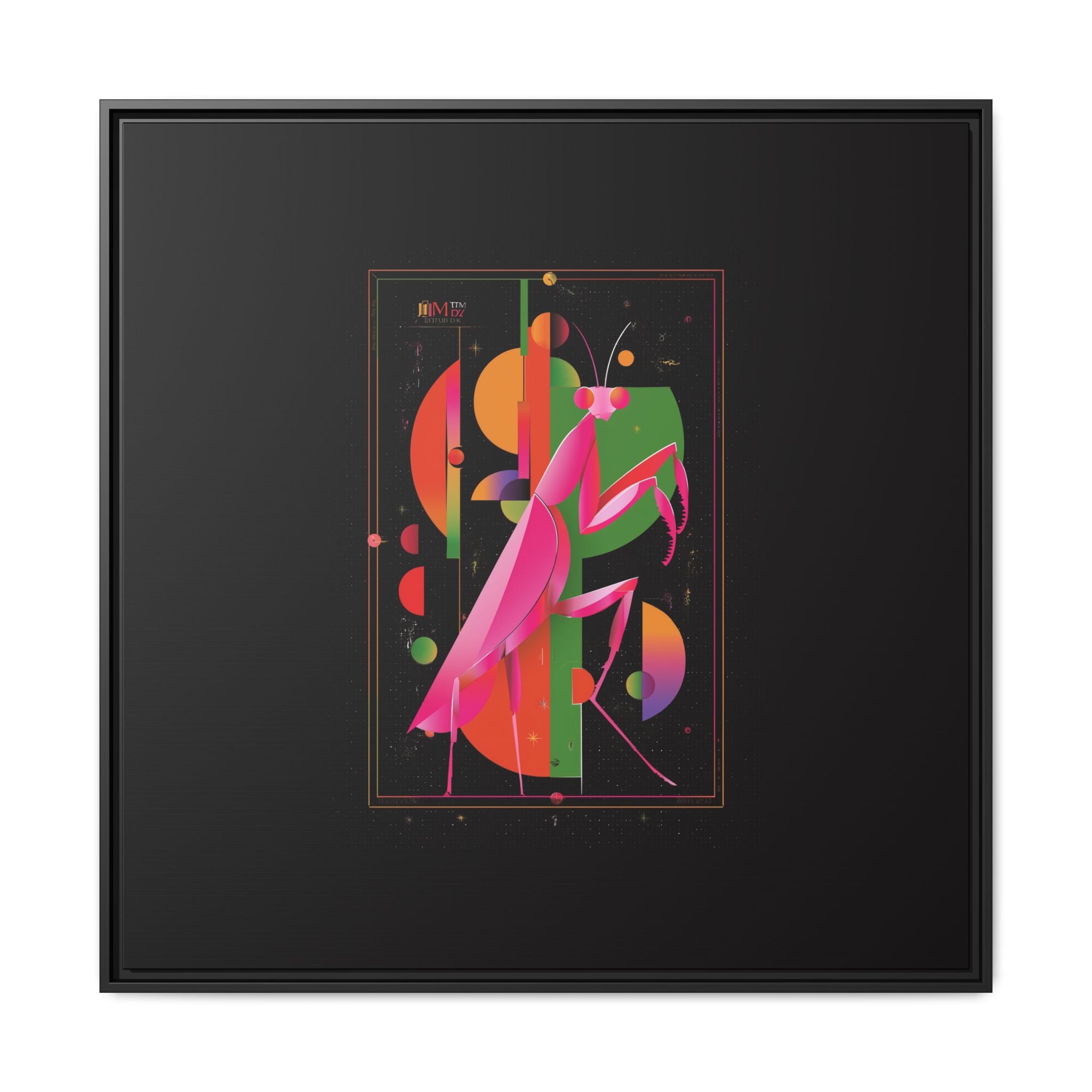 Celestial Mantis: Cubist Geometry, Cosmic Insect Portrait   |    Custom Orders Available