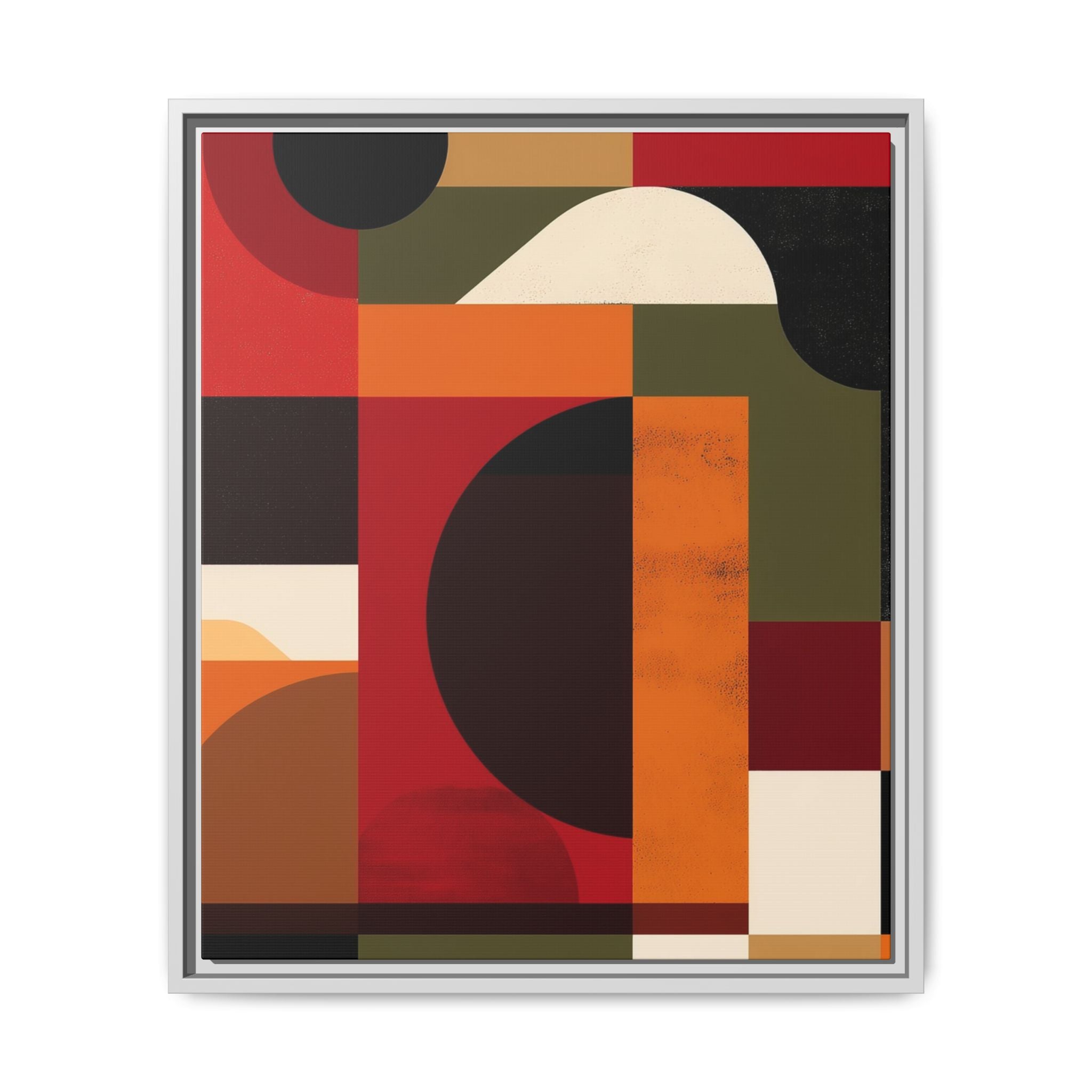 Geometric Convergence: Abstract Bauhaus Design, Constructivist Color Blocks, Architectural Art Composition   |   Custom Orders Accepted