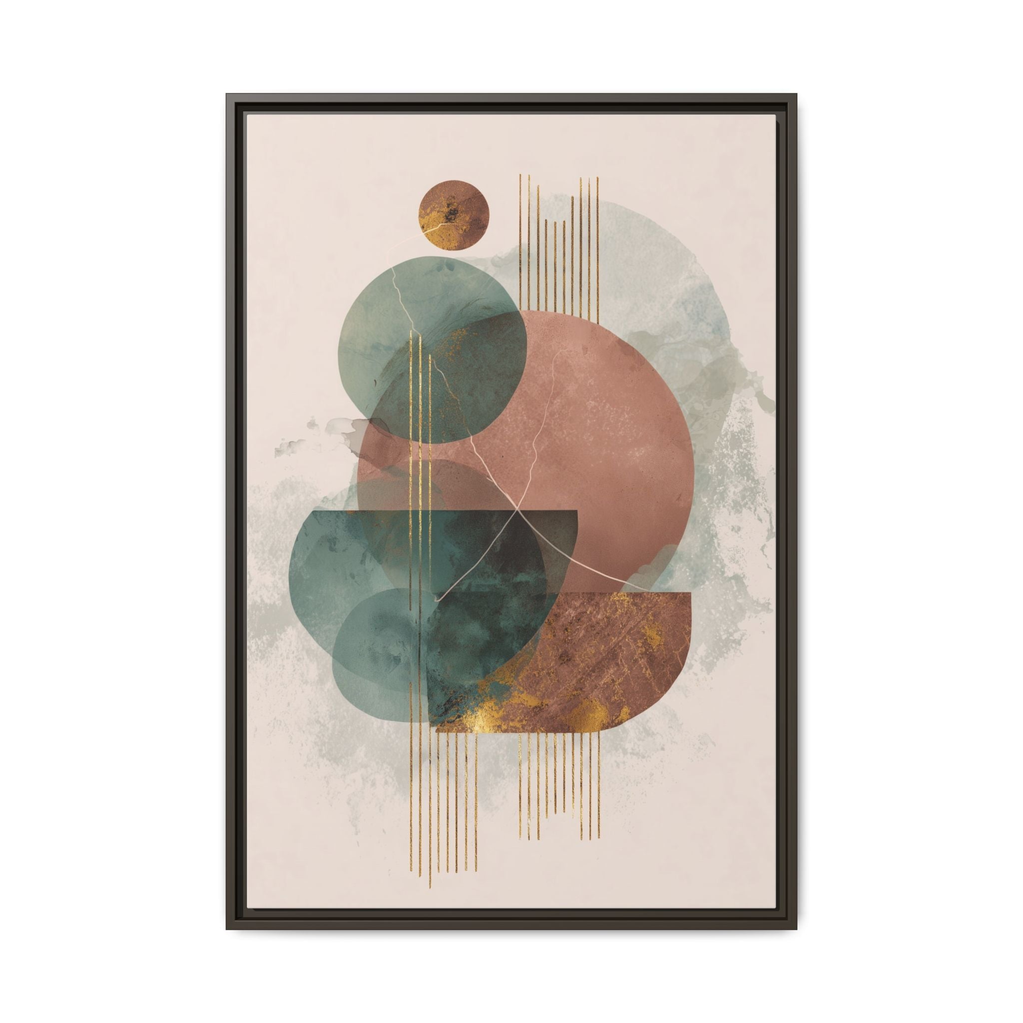 Translucent Geometries: Abstract Circles, Mid-Century Minimalism, Watercolor Layers   |   Custom Orders Accepted