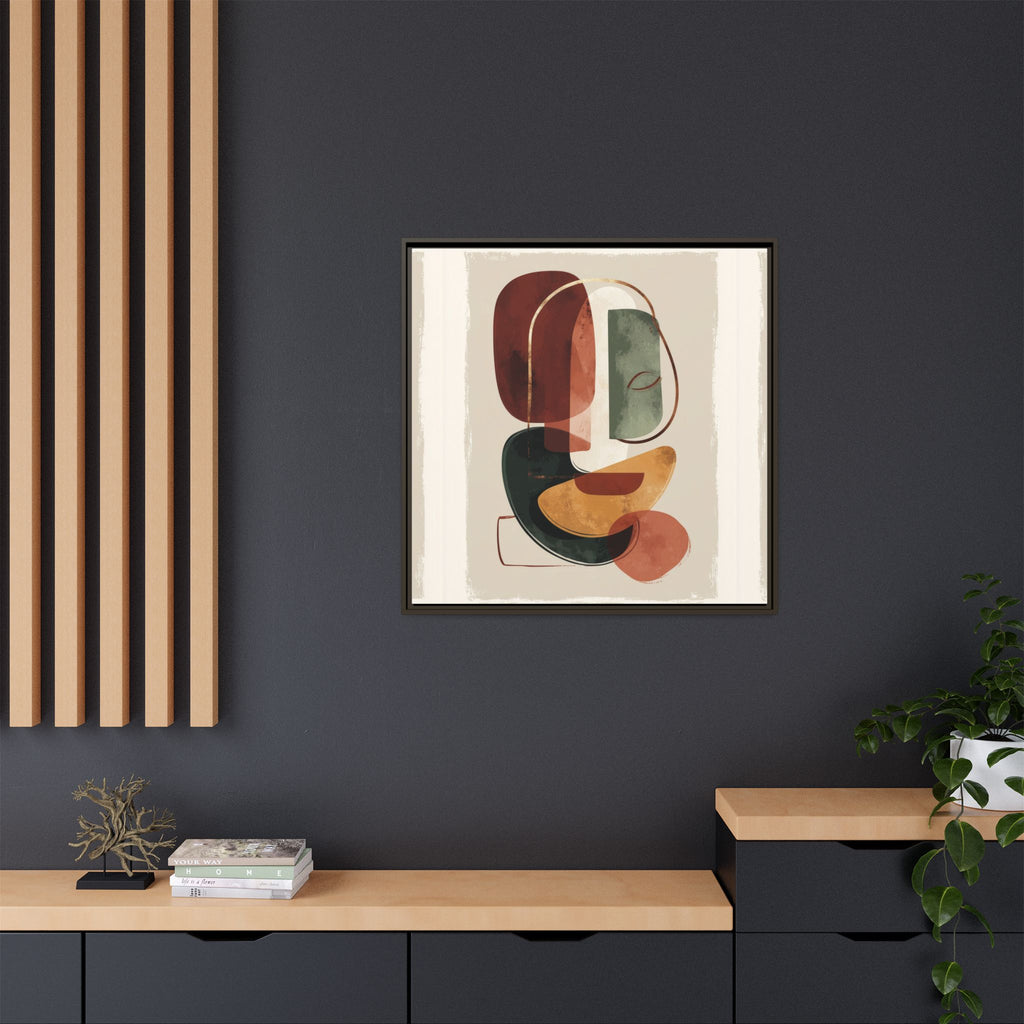 Layered Geometries: Mid-Century Modern Composition, Organic Abstract Design, Translucent Intersecting Shapes   |   Custom Orders Accepted