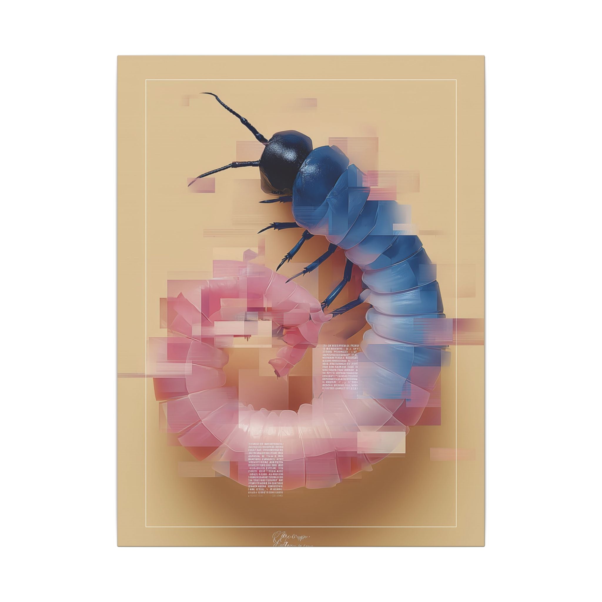 Pixelated Metamorphosis: Digital Deconstruction, Geometric Beetle Study   |    Custom Orders Available