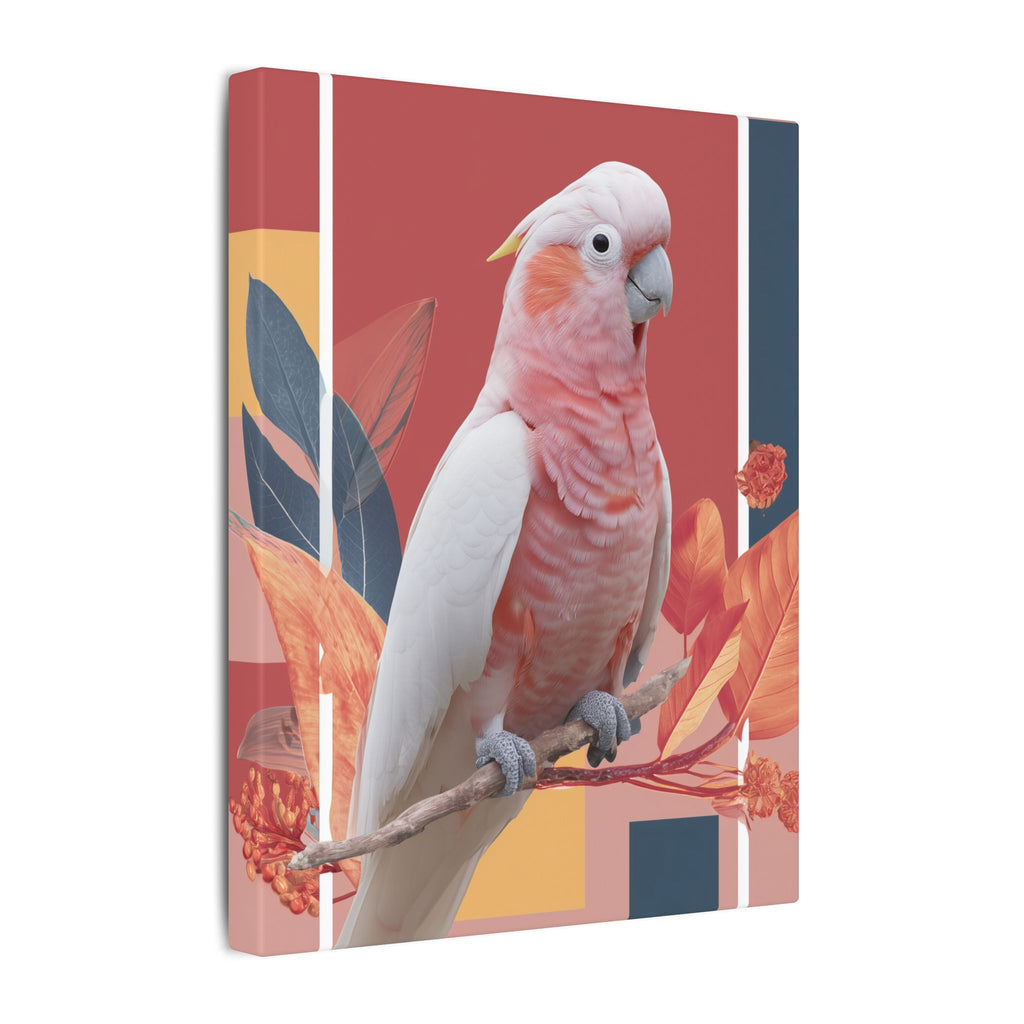 Pink Cockatoo in Geometric Harmony: Australian Wildlife Art, Modern Graphic Design   |    Custom Orders Available