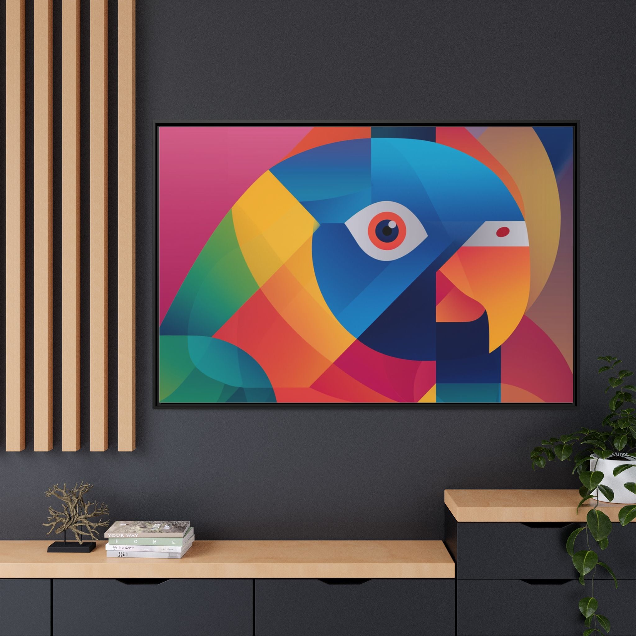 Prismatic Parrot: Cubist Deconstruction, Geometric Color Explosion   |  Personalized & Custom Orders Available