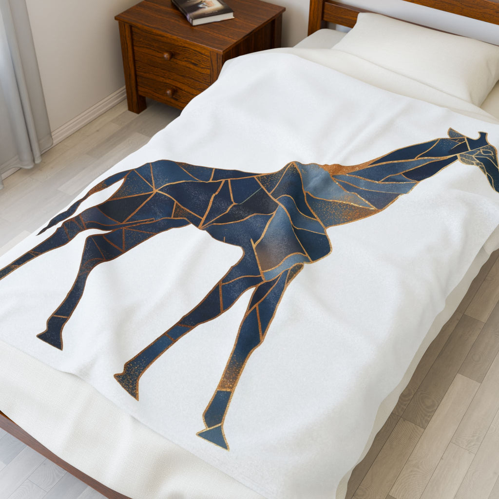 Geometric Giraffe Duvet: Cubist Mosaic, Angular Wildlife Art, Modern Fragmented Design   |  Personalized & Custom Orders Available