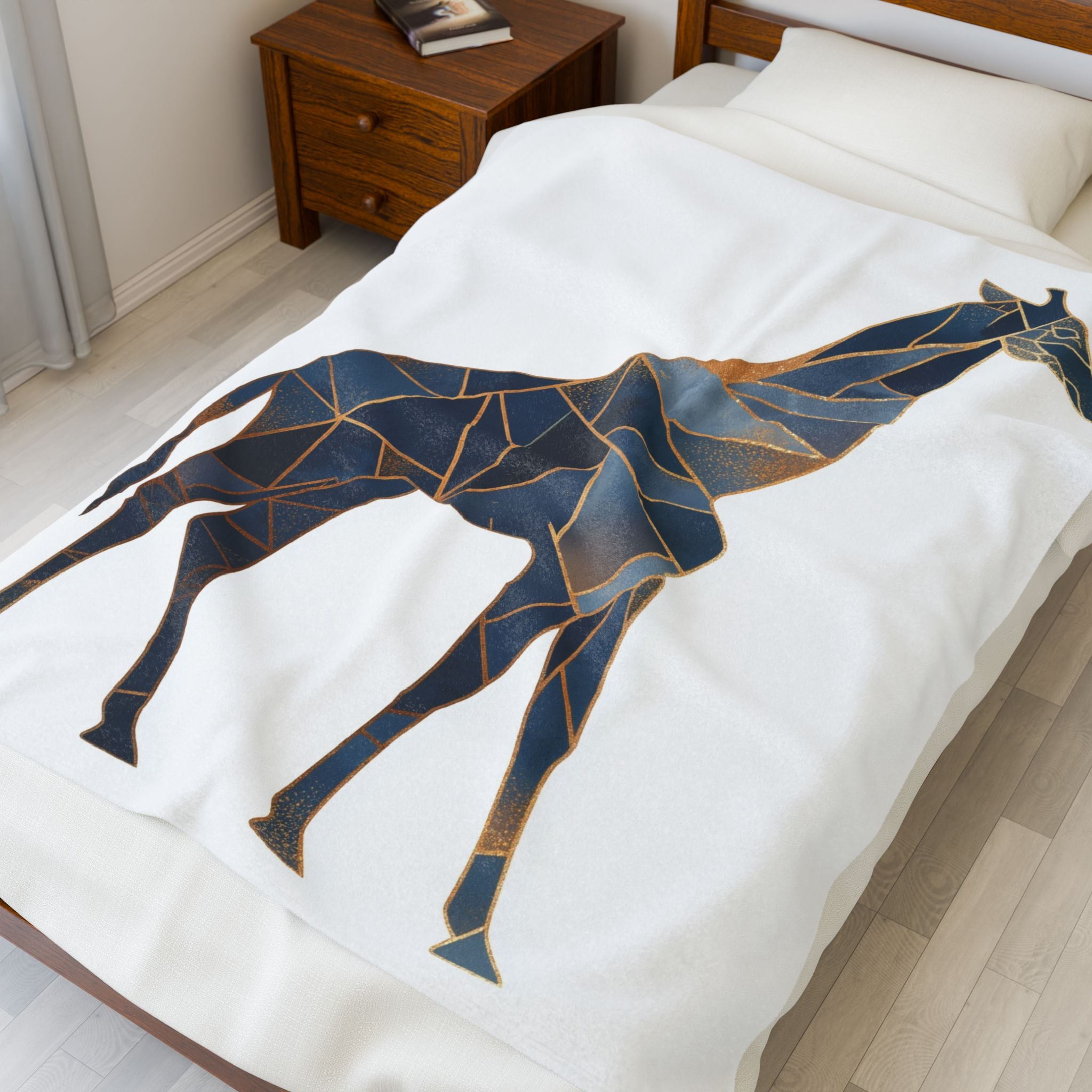 Geometric Giraffe Duvet: Cubist Mosaic, Angular Wildlife Art, Modern Fragmented Design   |  Personalized & Custom Orders Available