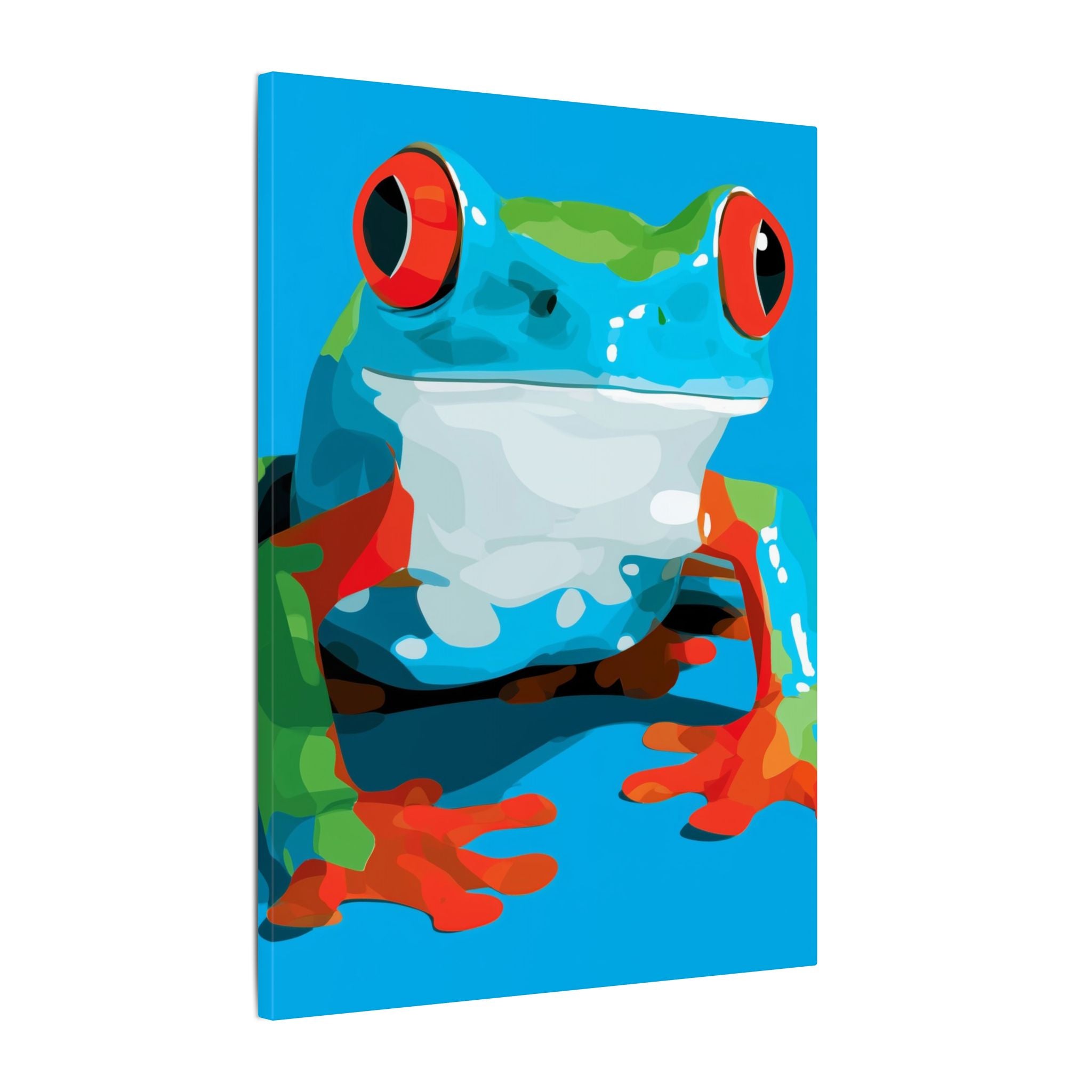 Chromatic Amphibian: Geometric Frog Art, Vibrant Digital Illustration   |    Custom Orders Available