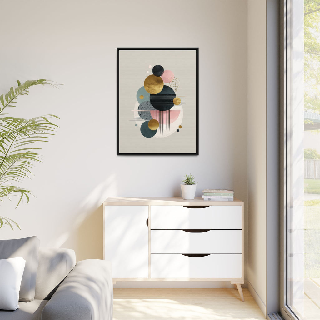 Geometric Harmony: Intersecting Circles, Mid-Century Modern Design, Abstract Metallic Composition   |   Custom Orders Accepted