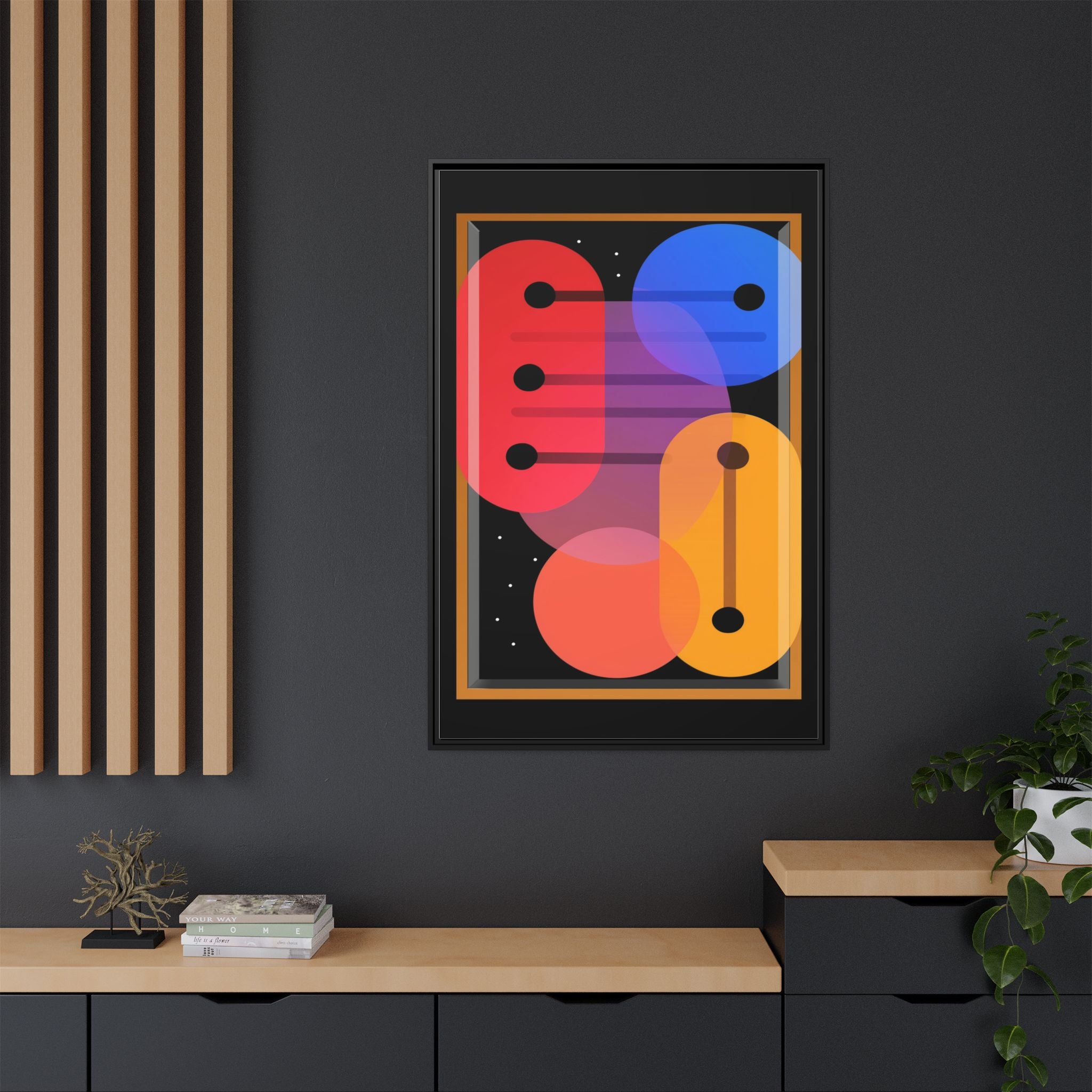 Celestial Geometry: Organic Shapes in Motion, Digital Abstract Composition, Vibrant Color Intersections   |   Custom Orders Accepted