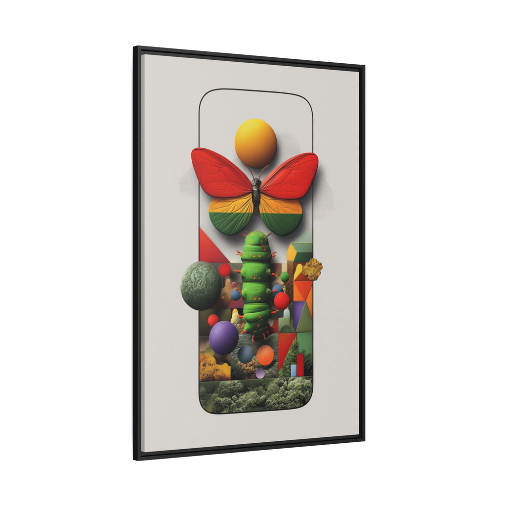 Metamorphosis Framed Print : Geometric Nature Transformation, Vibrant Butterfly Composition   |  Personalized & Custom Orders Available