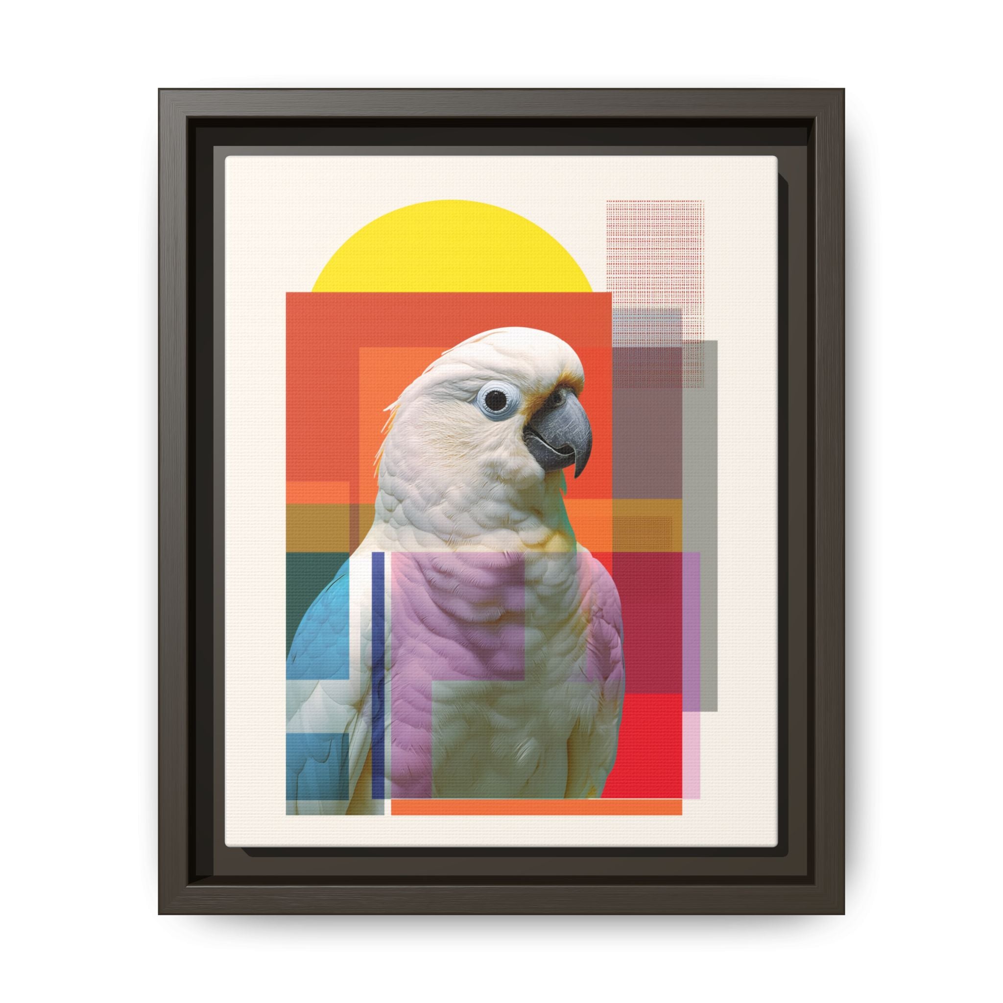 Cockatoo in Color: Geometric Wildlife Art, Contemporary Parrot Portrait   |    Custom Orders Available