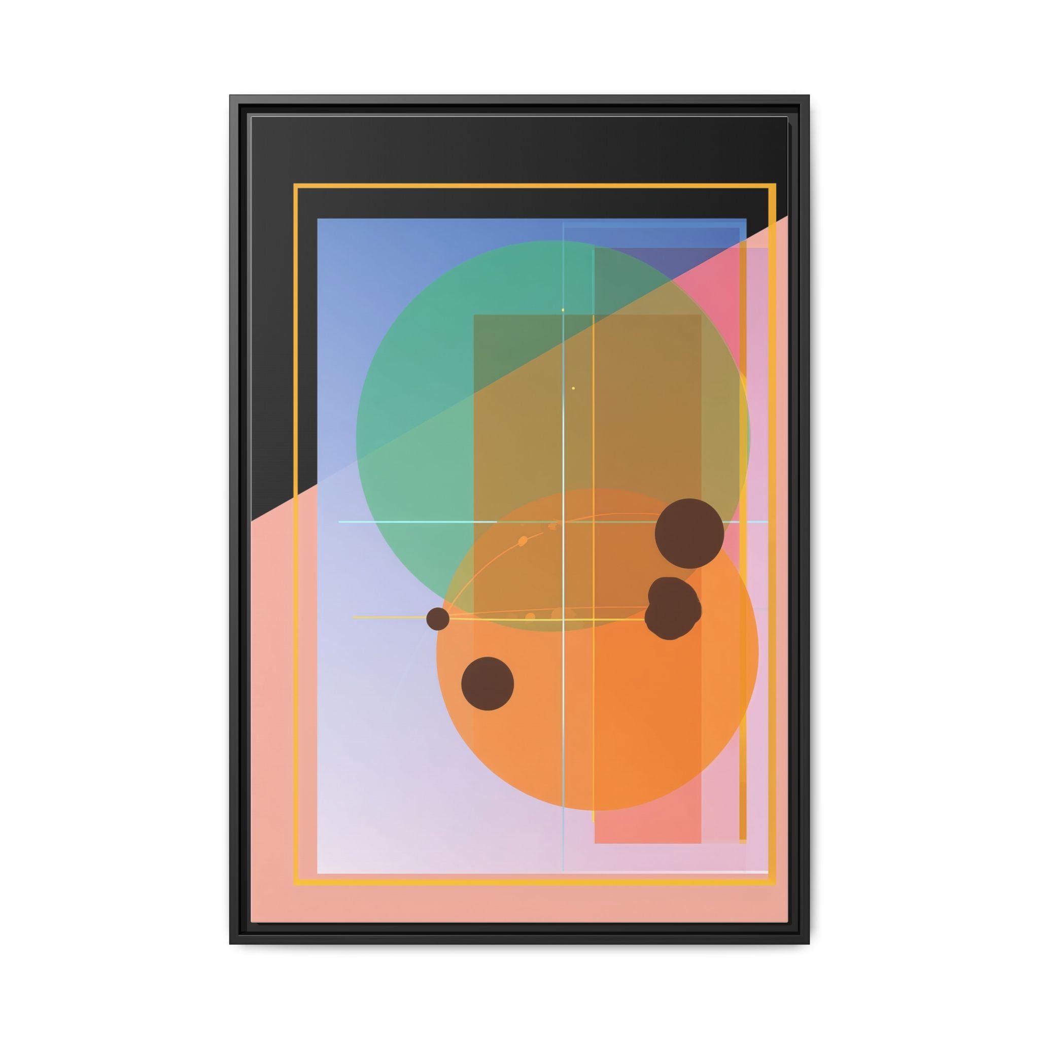 Geometric Harmony: Abstract Composition, Overlapping Shapes, Precision Design   |   Custom Orders Accepted