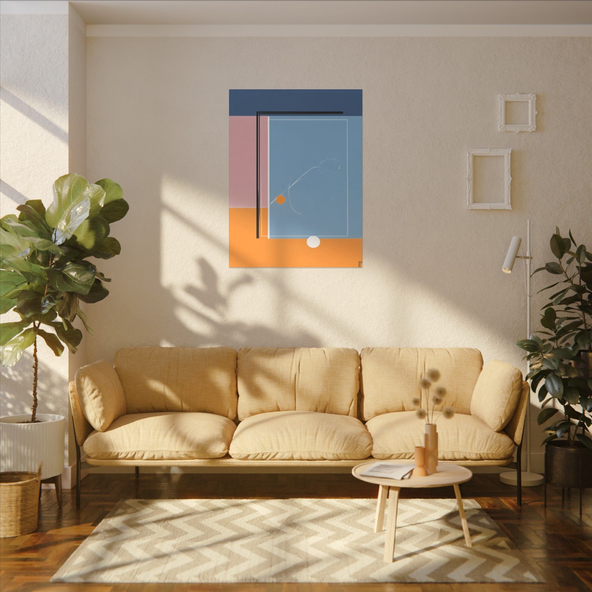 Geometric Harmony: Abstract Minimalist Composition, Modernist Color Fields, Constructivist Design Principles   |   Custom Orders Accepted