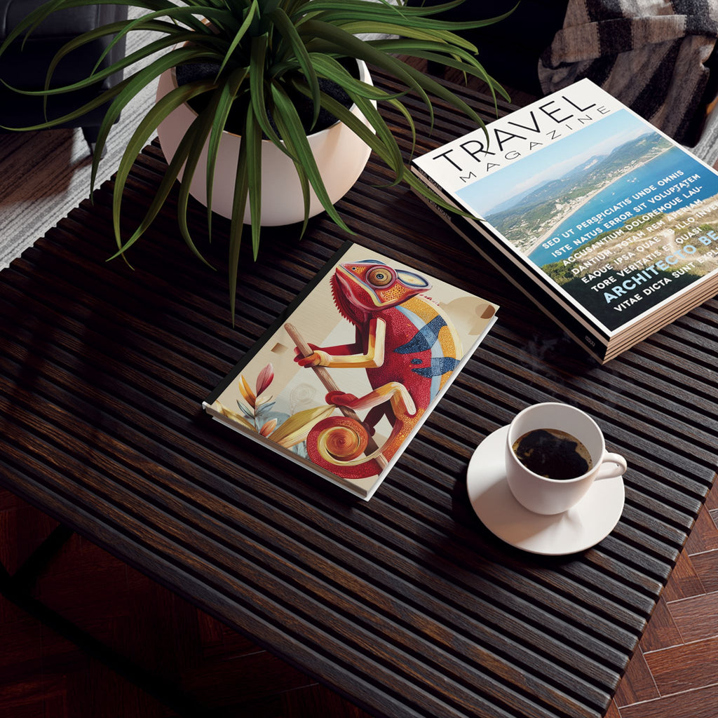 Personalized Geometric Chameleon Journal: Geometric Abstraction, Notebook , Schoolbook   |    Custom Orders Accepted