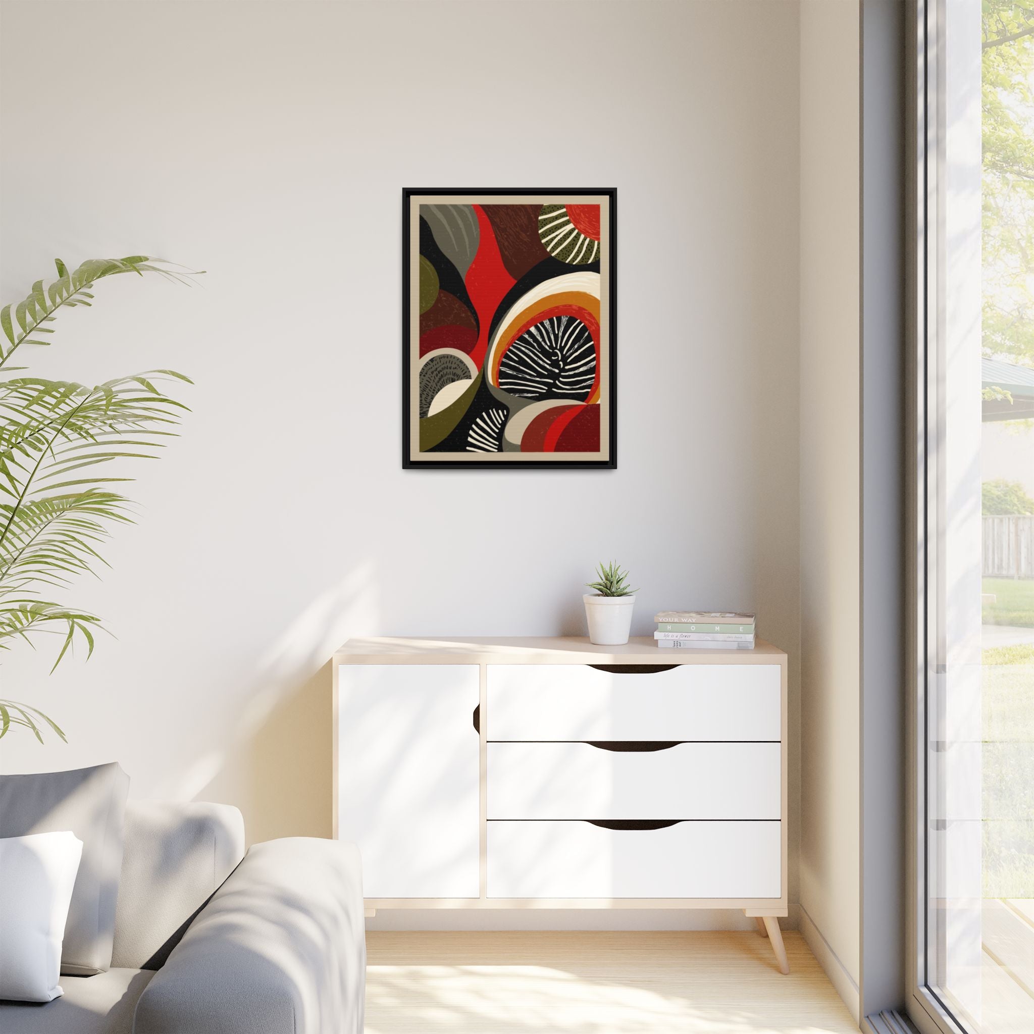 Geometric Rhythm: Abstract Composition, Mid-Century Modern Art, Radial Design Inspiration   |   Custom Orders Accepted