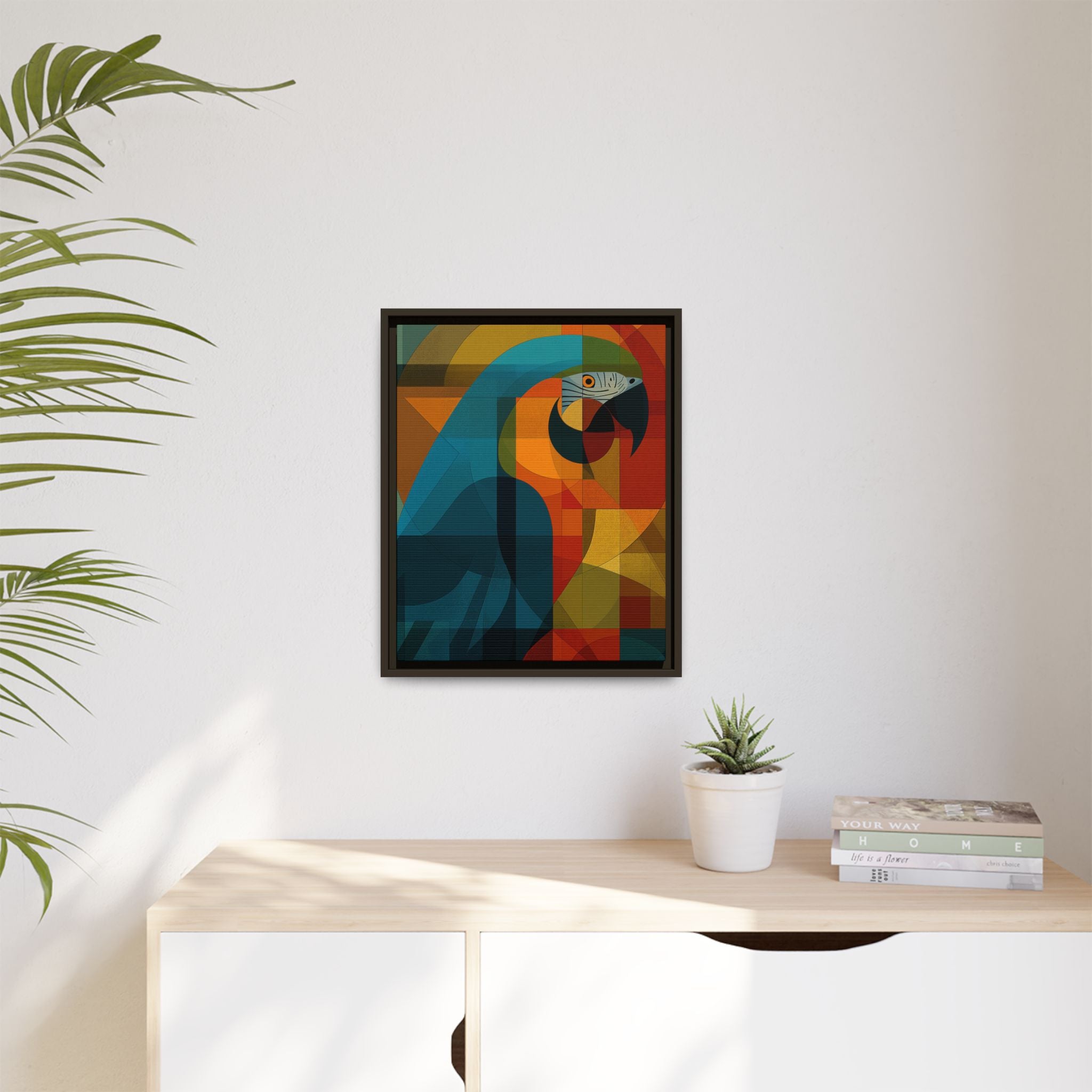 Cubist Parrot Prisma: Geometric Bird Art, Modernist Color Block Design   |    Custom Orders Available
