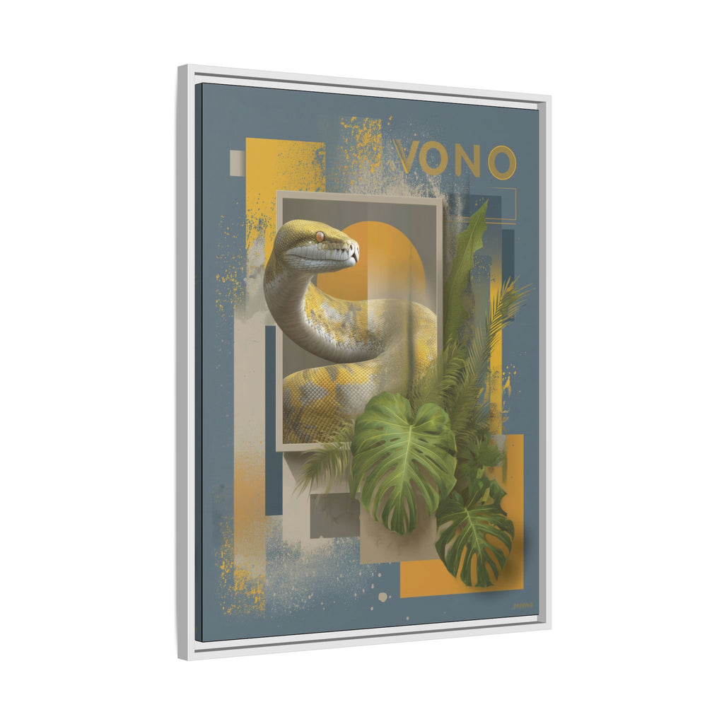 Serpent of Geometric Dimensions: Tropical Vono Design, Abstract Wildlife Art   |  Personalized & Custom Orders Available