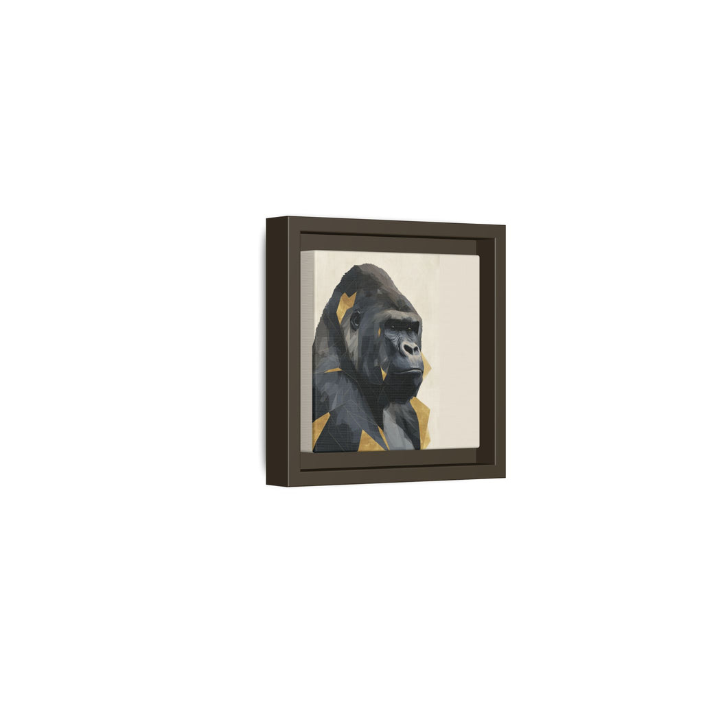 Primal Geometry: Polygonal Gorilla Portrait, Modern Metallic Wildlife Art   |  Personalized & Custom Orders Available