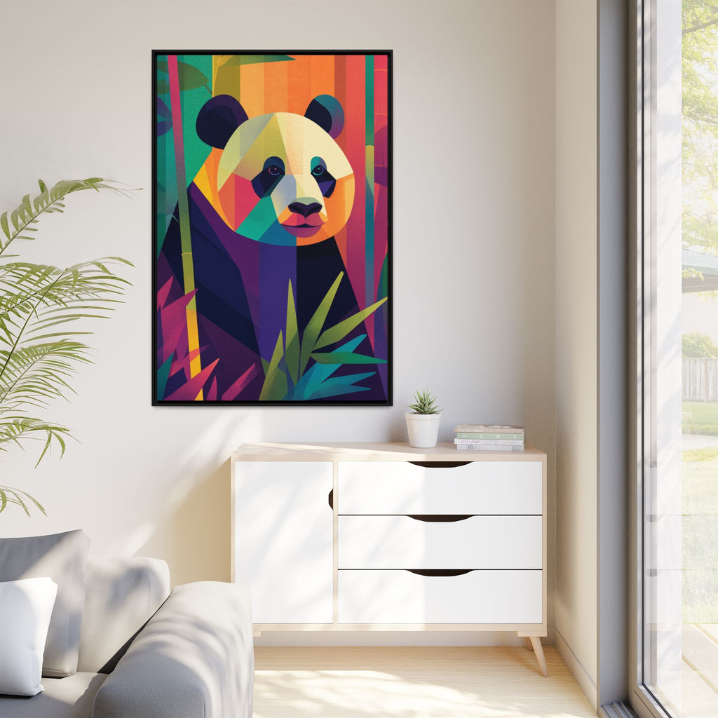 Geometric Panda Framed Print : Kaleidoscope Panda, Digital Art Illustration   |  Personalized & Custom Orders Available