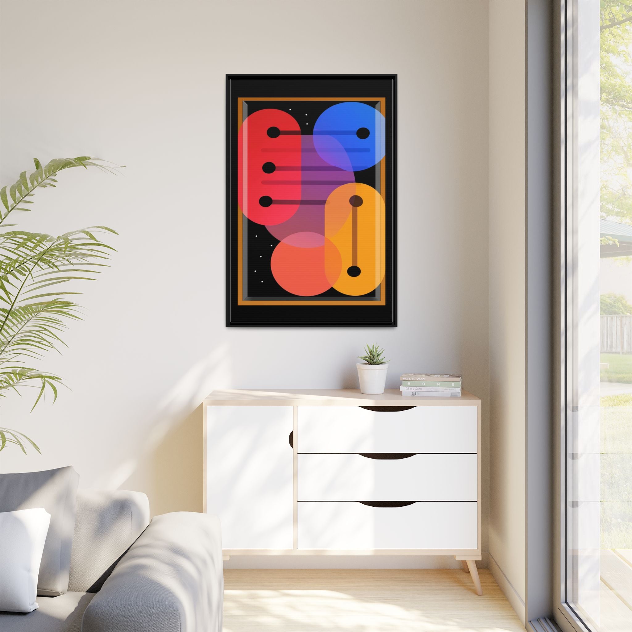 Celestial Geometry: Organic Shapes in Motion, Digital Abstract Composition, Vibrant Color Intersections   |   Custom Orders Accepted