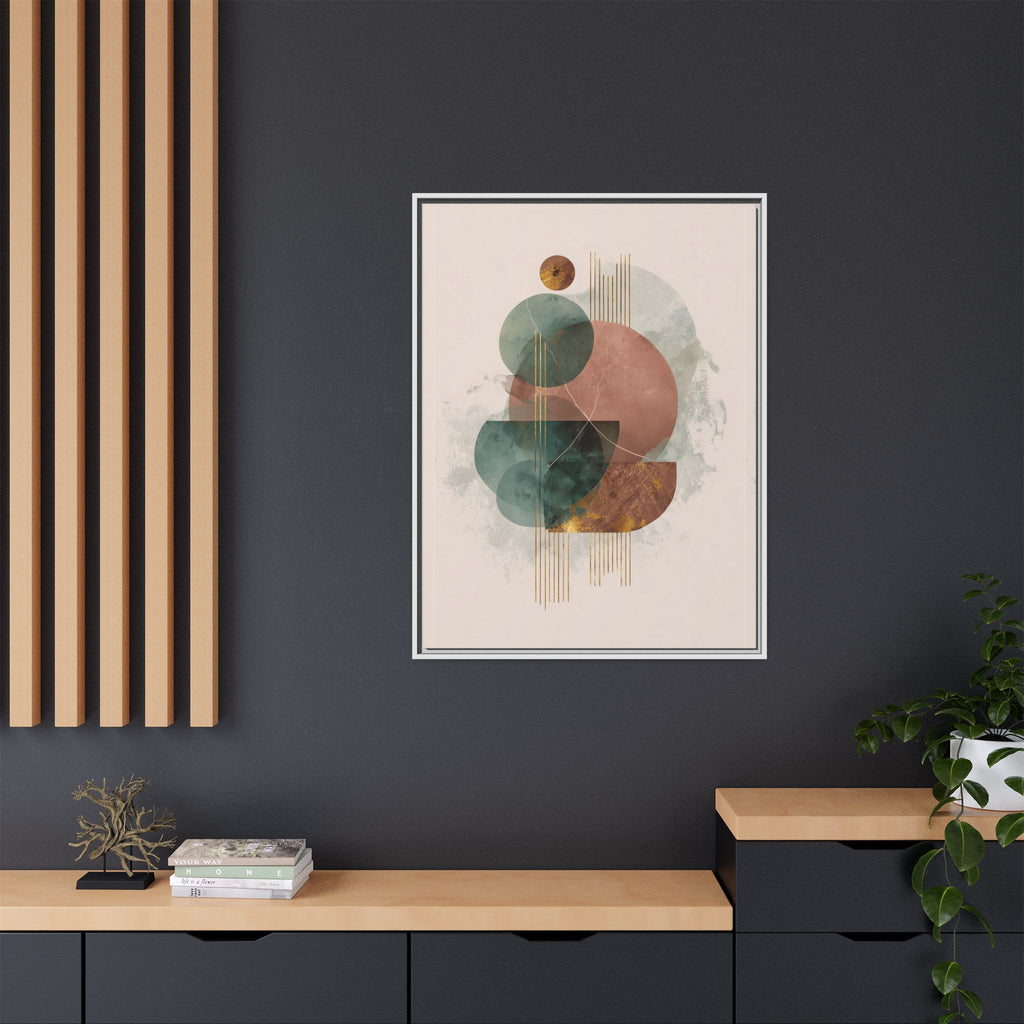 Translucent Geometries: Abstract Circles, Mid-Century Minimalism, Watercolor Layers   |   Custom Orders Accepted
