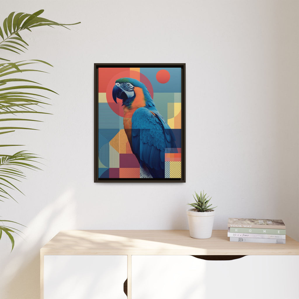 Geometric Macaw: Prismatic Wildlife Fusion, Modern Abstract Composition   |    Custom Orders Available