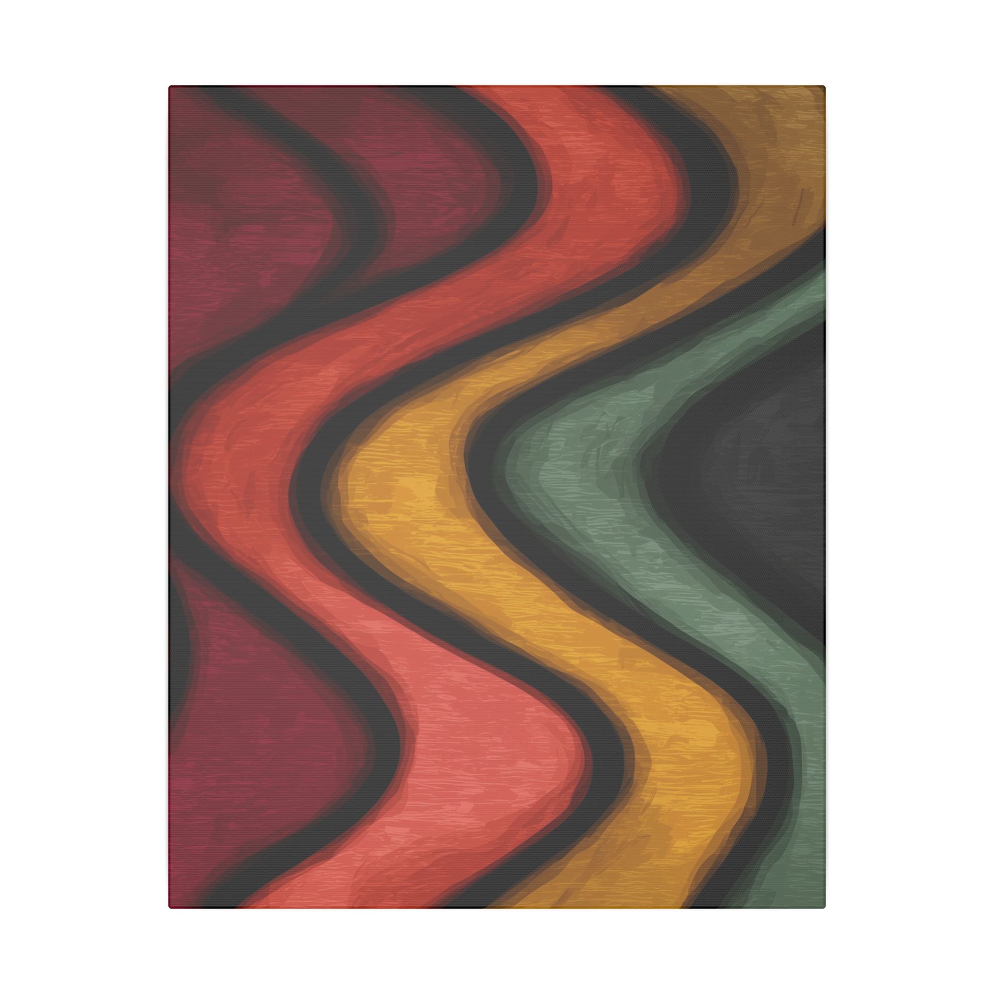 Autumnal Waves: Sinuous Organic Abstractions, Warm Color Landscape, Rhythmic Painterly Flow   |   Custom Orders Accepted