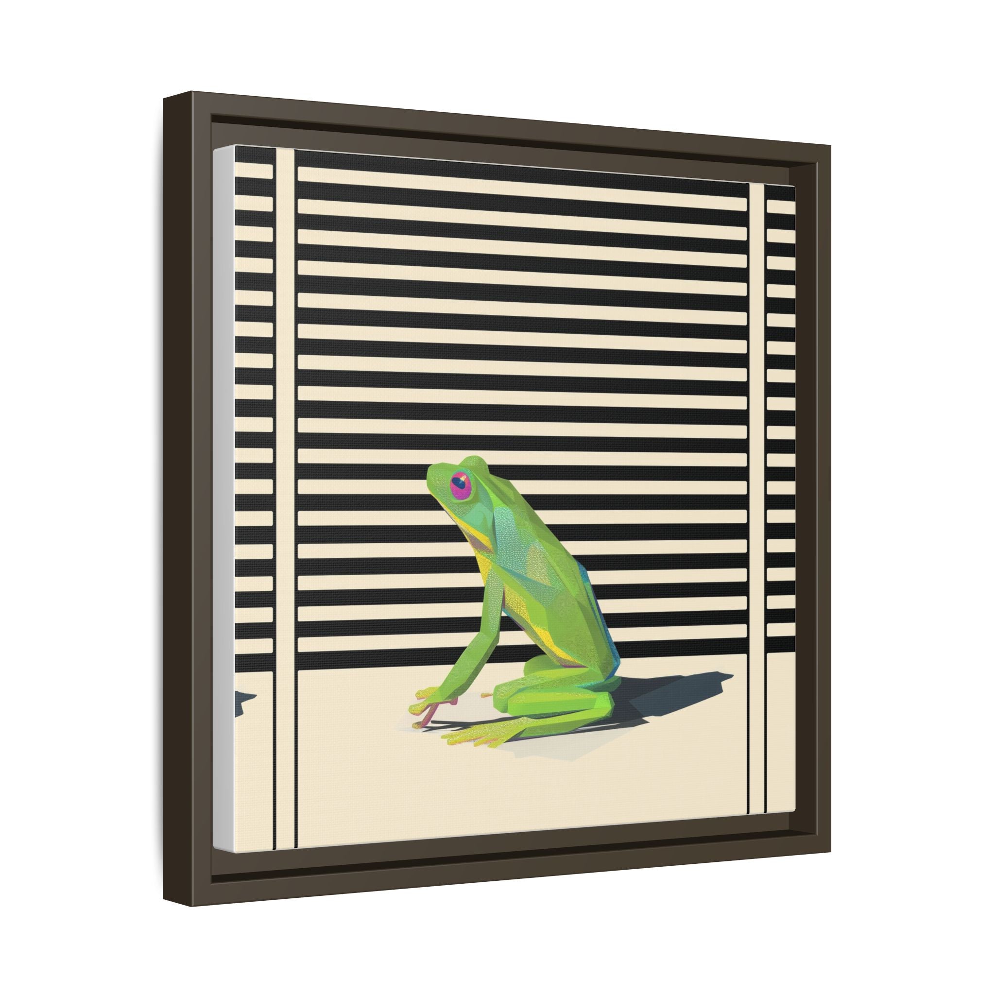 Geometric Frog Persona: Modern Wildlife Illustration, Vibrant Graphic Design   |  Personalized & Custom Orders Available