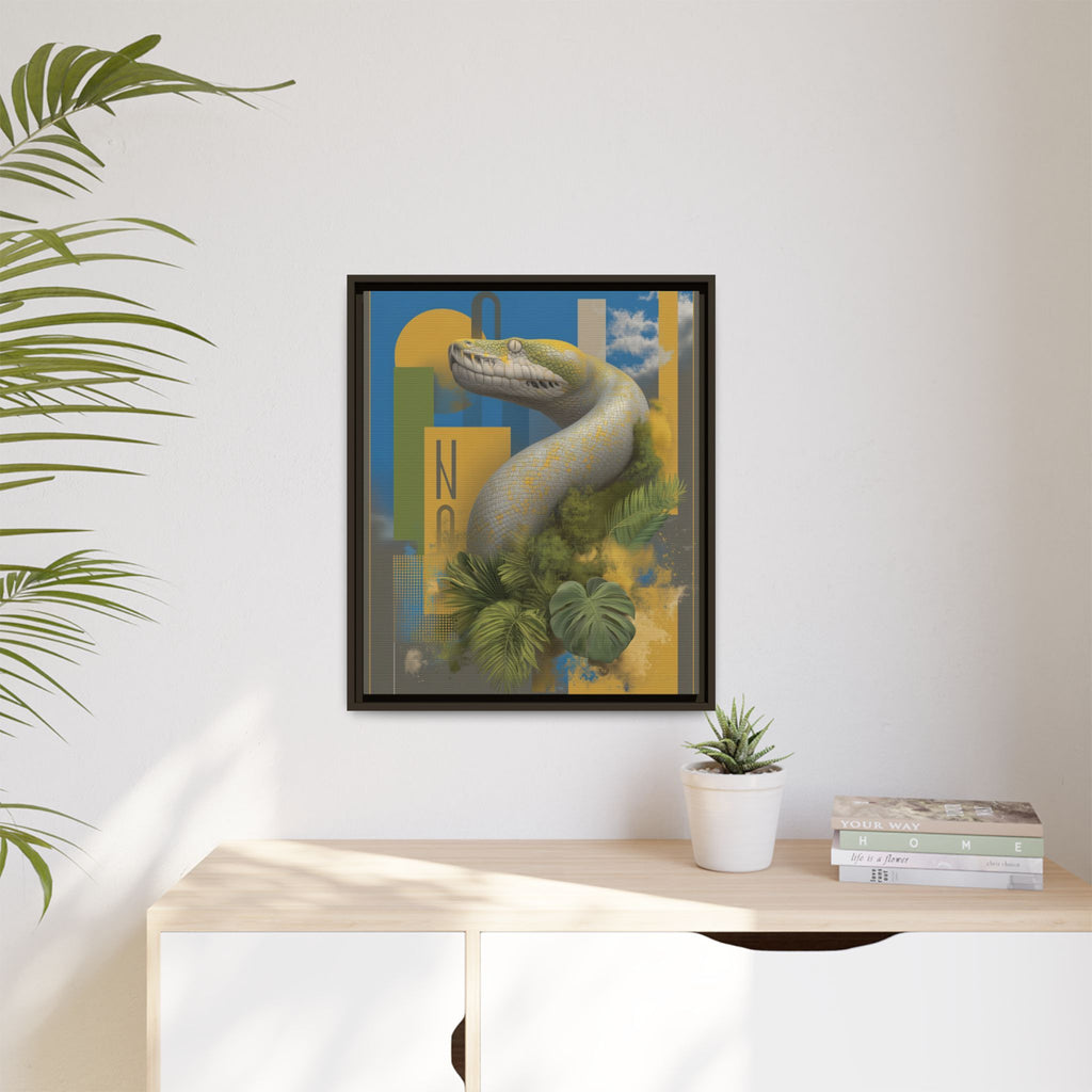 Serpent's Geometry: Tropical Anaconda Graphic Design, Modern Wildlife Illustration   |  Personalized & Custom Orders Available