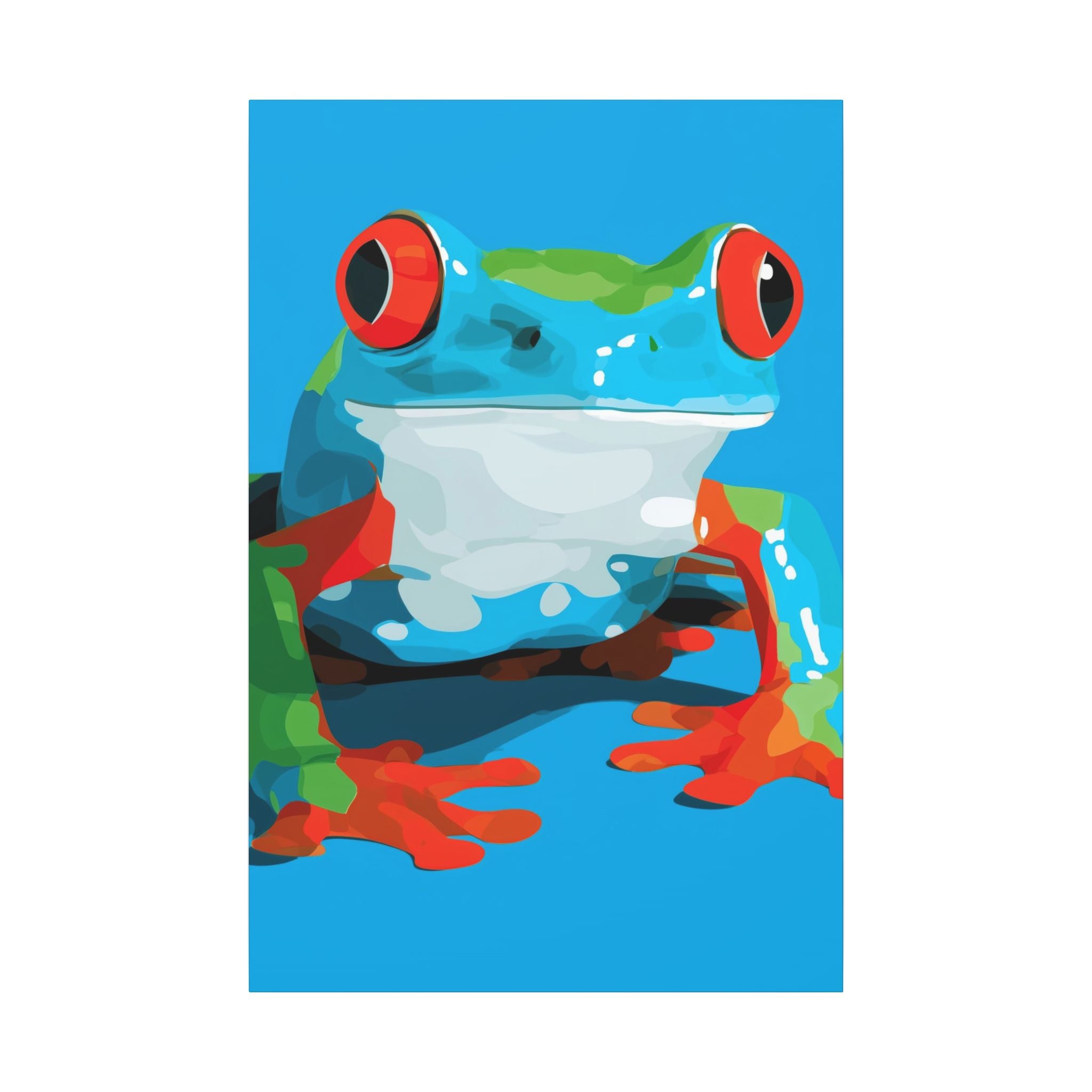 Chromatic Amphibian: Geometric Frog Art, Vibrant Digital Illustration   |    Custom Orders Available