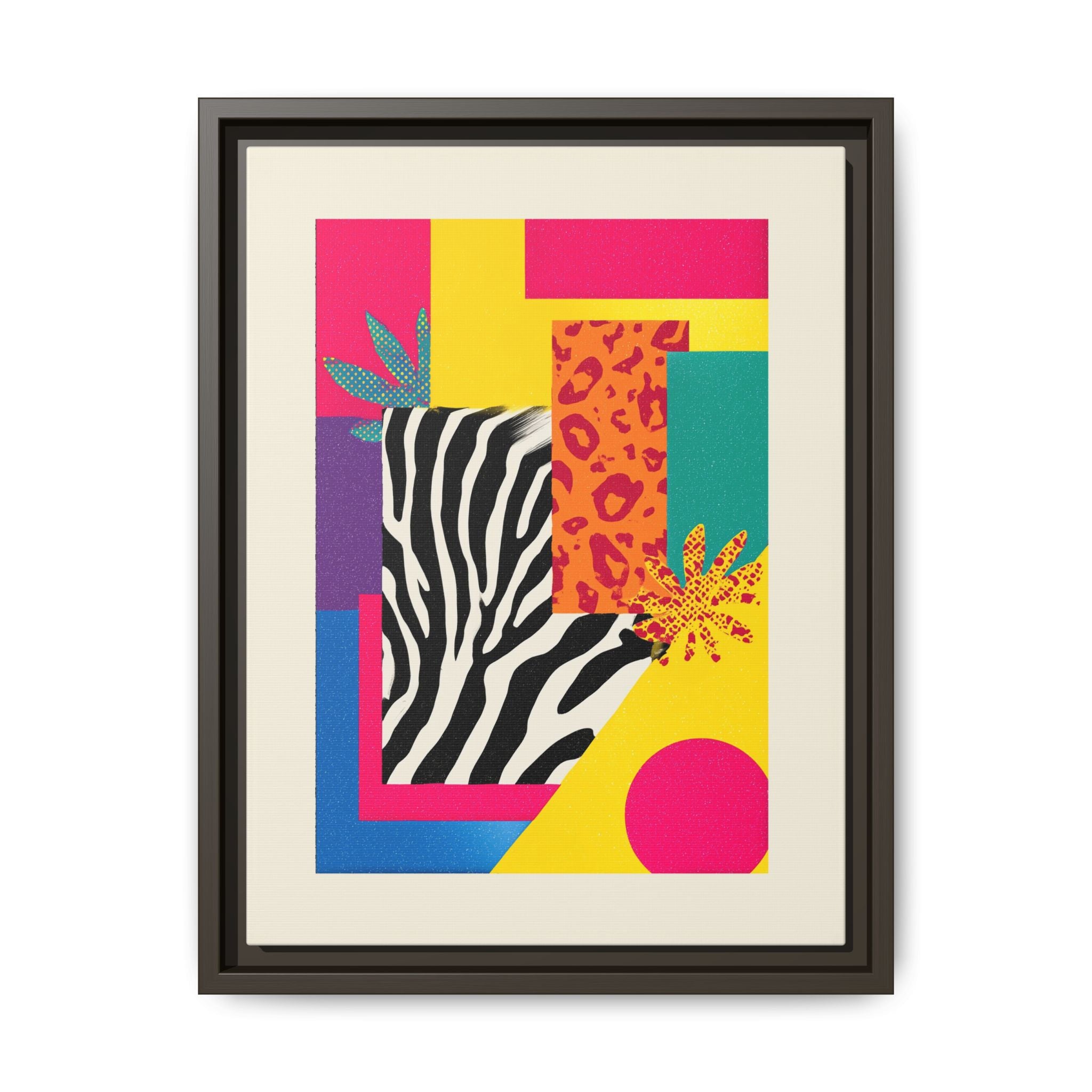 Zebra Stripes & Leopard Spots: 80s Pop Art Design, Memphis Style Graphic, Geometric Color Block Pattern   |   Custom Orders Accepted