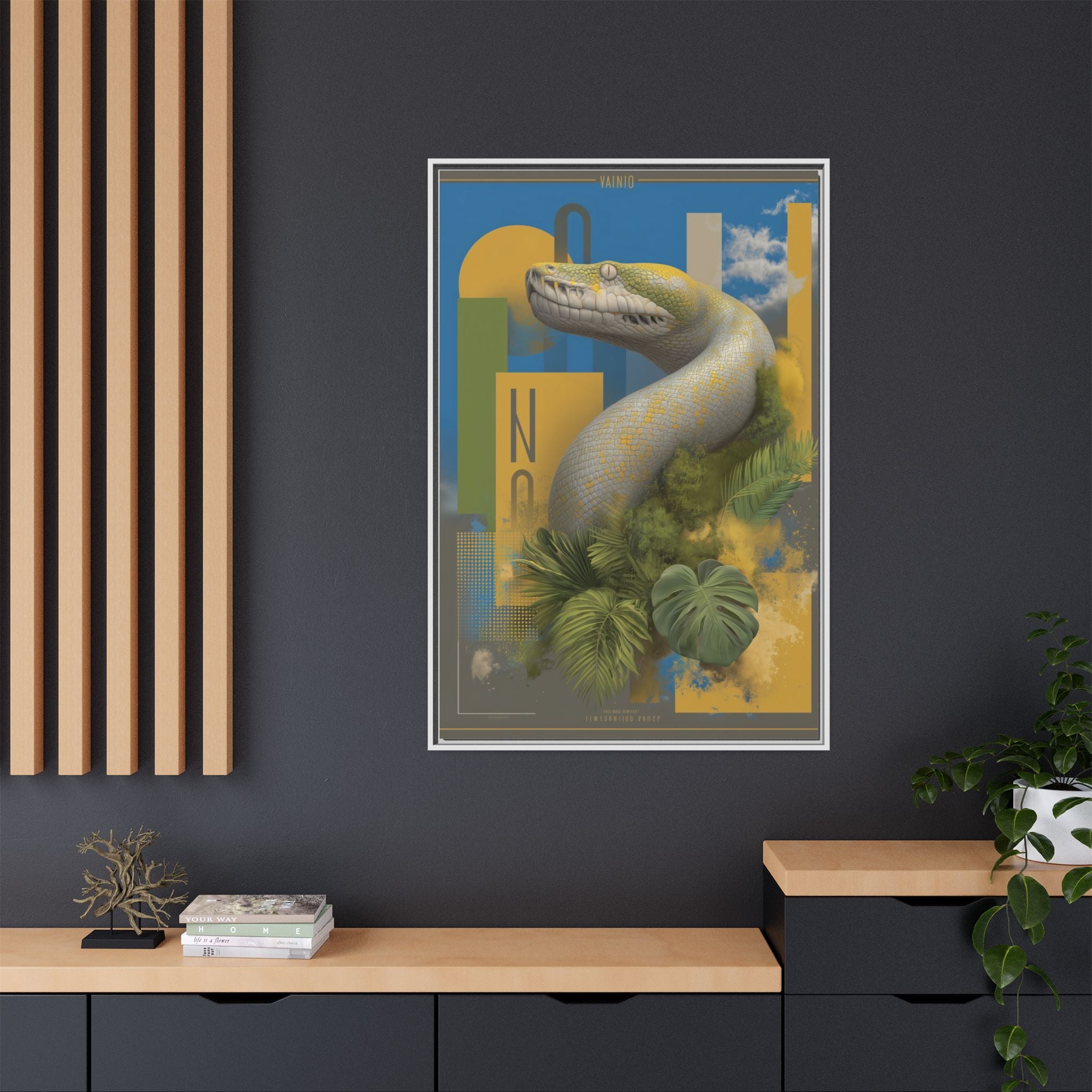 Serpent's Geometry: Tropical Realism, Digital Wildlife Composition   |    Custom Orders Available