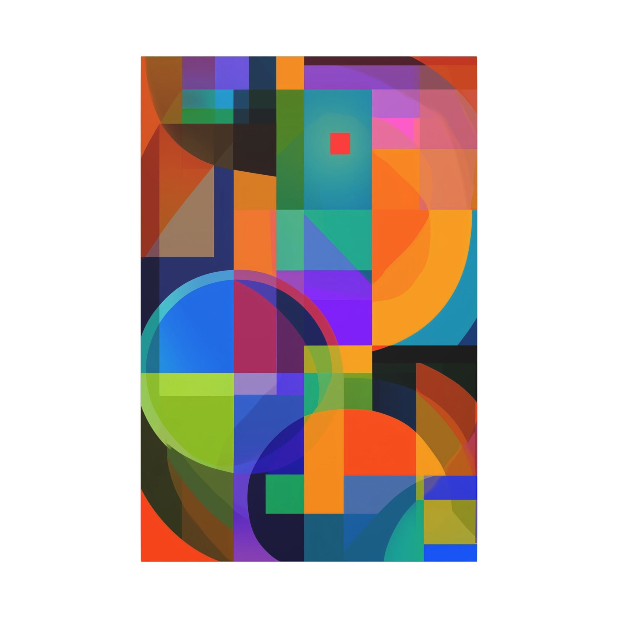 Geometric Intersections: Cubist Color Dynamics, Abstract Constructivist Design, Layered Chromatic Composition   |   Custom Orders Accepted