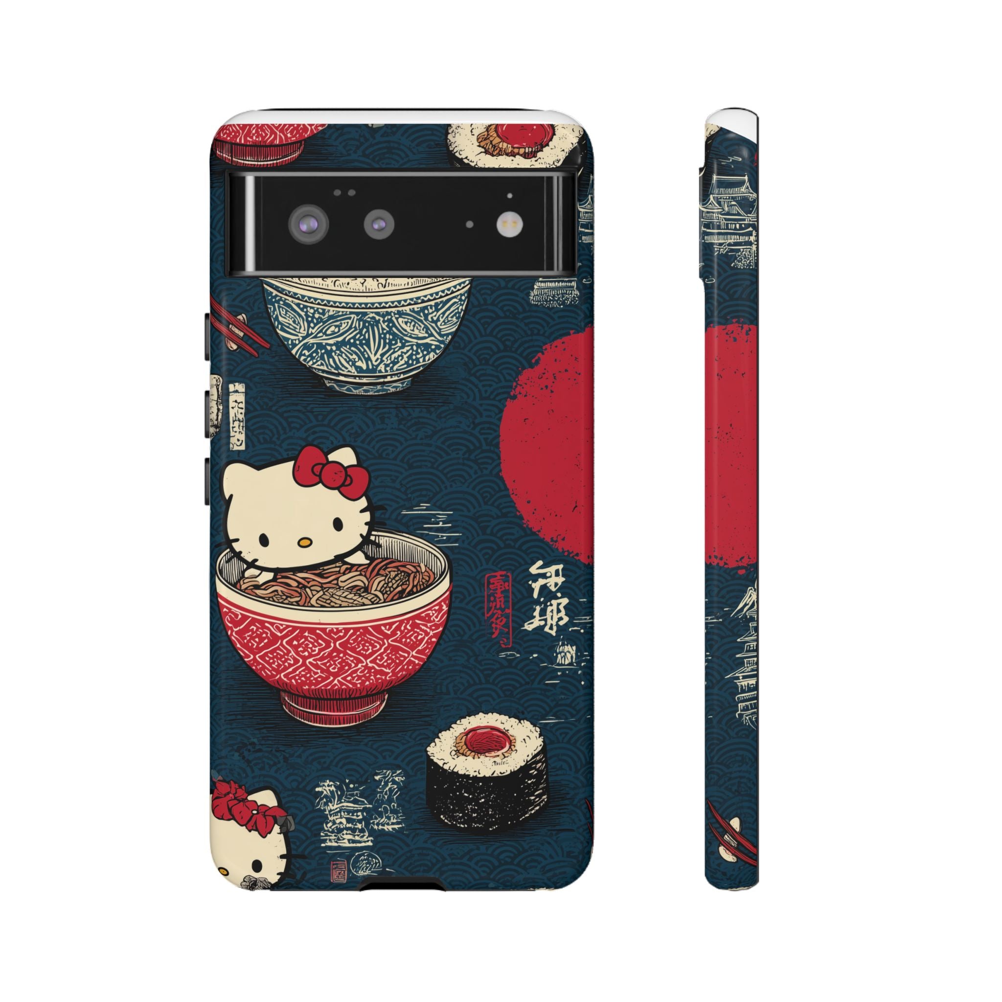 Japanese Kitty Sushi Vibrant Phone Case - Tough Case | Funky, Colorful, Unique Design for Gift, Accessory, Protection, Trendy