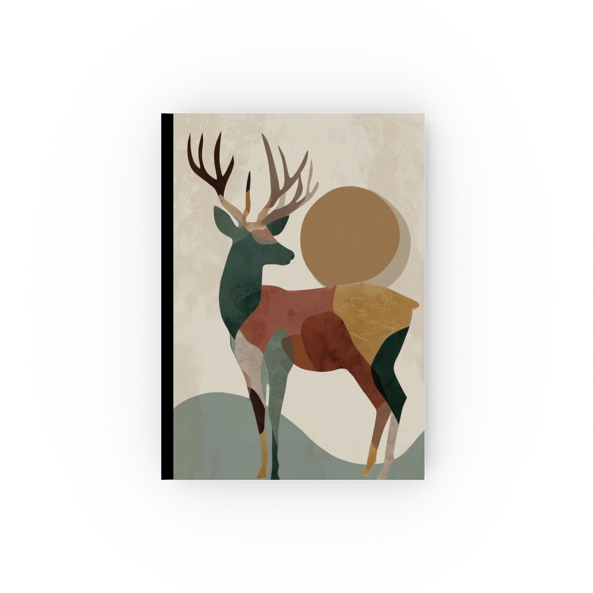 Geometric Elk Journal, Earthen Toned Wildlife Diary, Nature Inspired Notebook, Rustic Deer Notepad, Outdoor Adventure Planner
