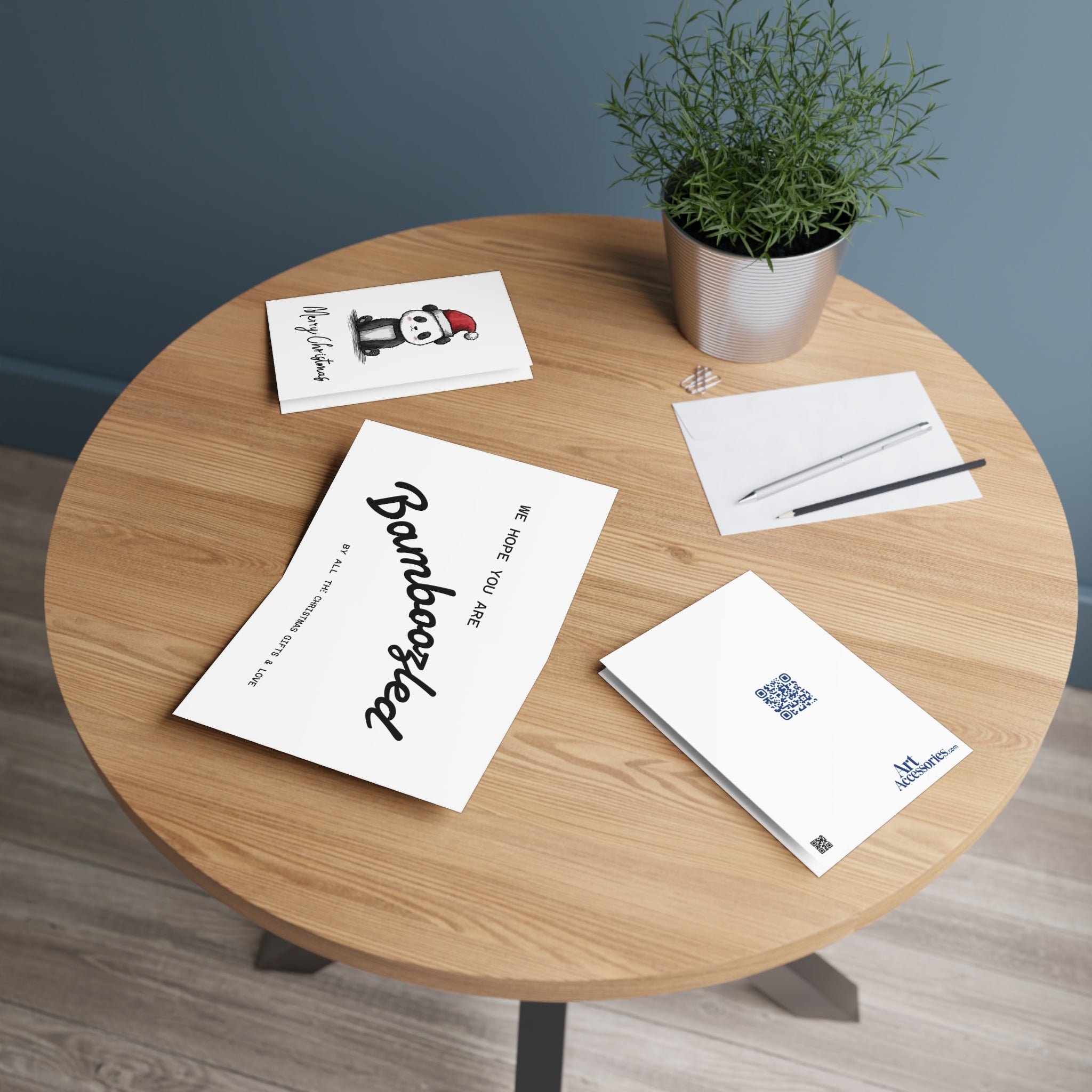 Christmas Critter Charm: Festive Holiday Illustration, Whimsical Cartoon Style, Cute Santa Character | Custom Orders Accepted