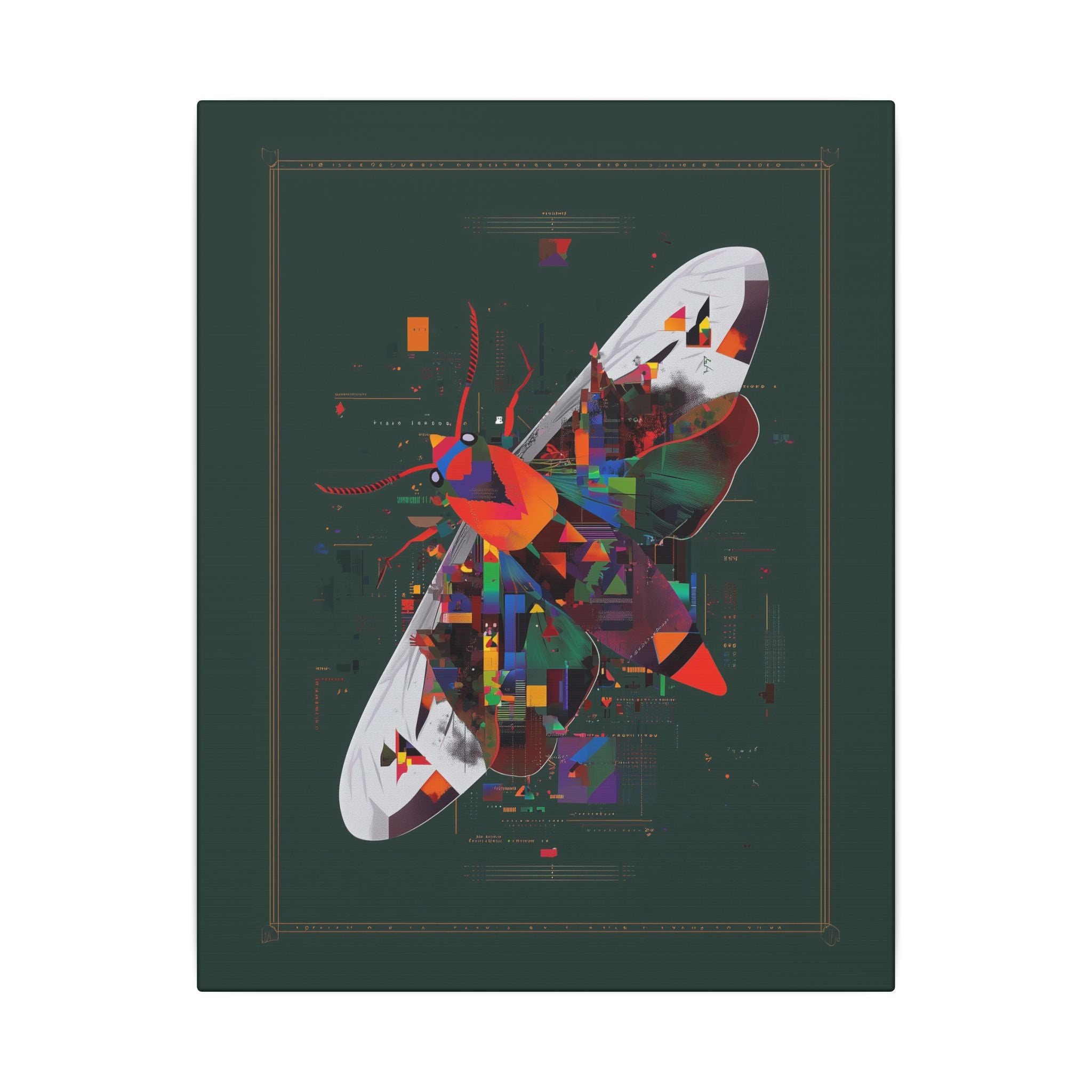 Geometric Butterfly: Digital Fragmentation, Chromatic Abstract Design   |    Custom Orders Available