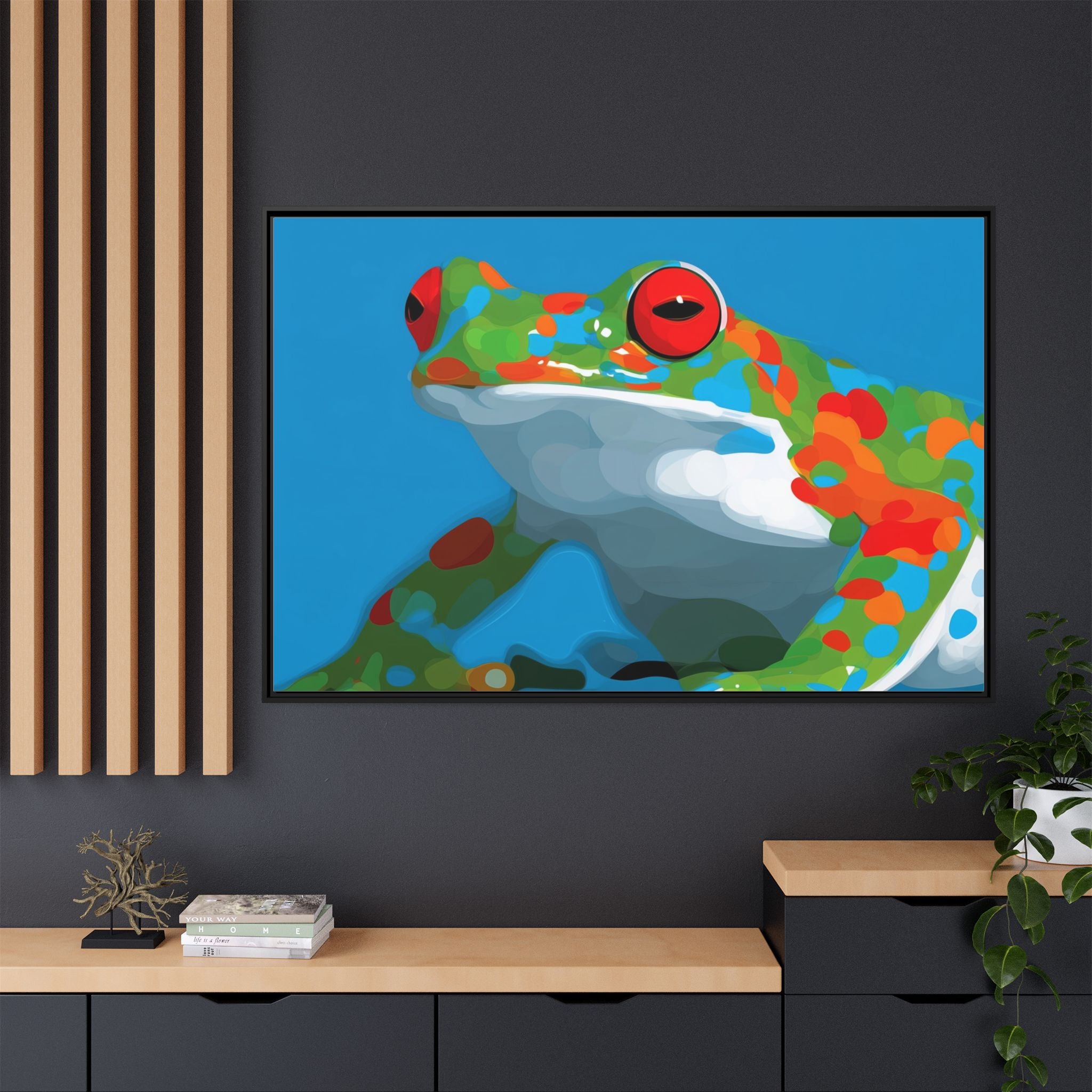 Mosaic Frog: Geometric Wildlife Art, Colorful Amphibian Print   |    Custom Orders Available