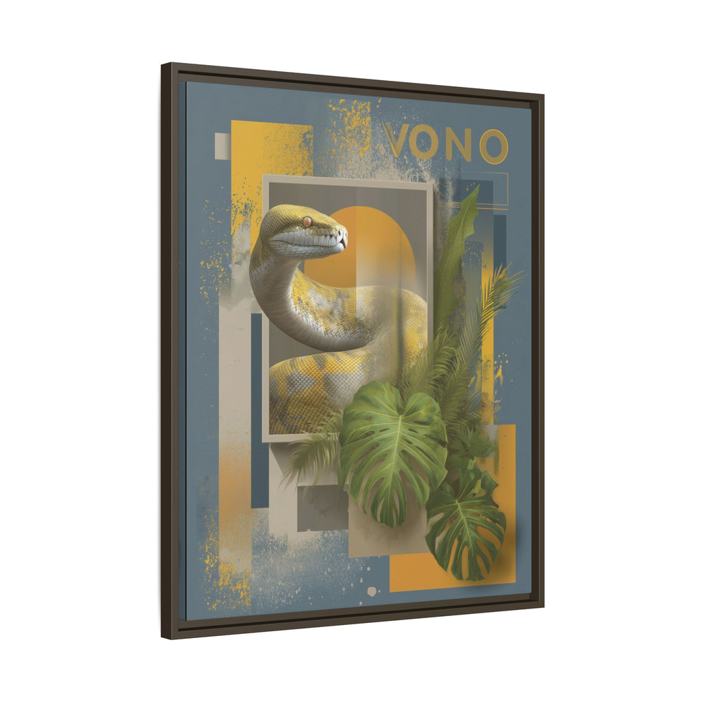 Serpent of Geometric Dimensions: Tropical Vono Design, Abstract Wildlife Art   |  Personalized & Custom Orders Available
