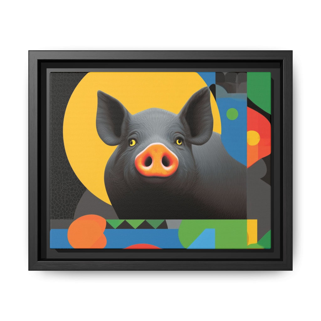 Geometric Pig Poster: Abstract Graphic Design, Colorful Modernist Composition   |    Custom Orders Available