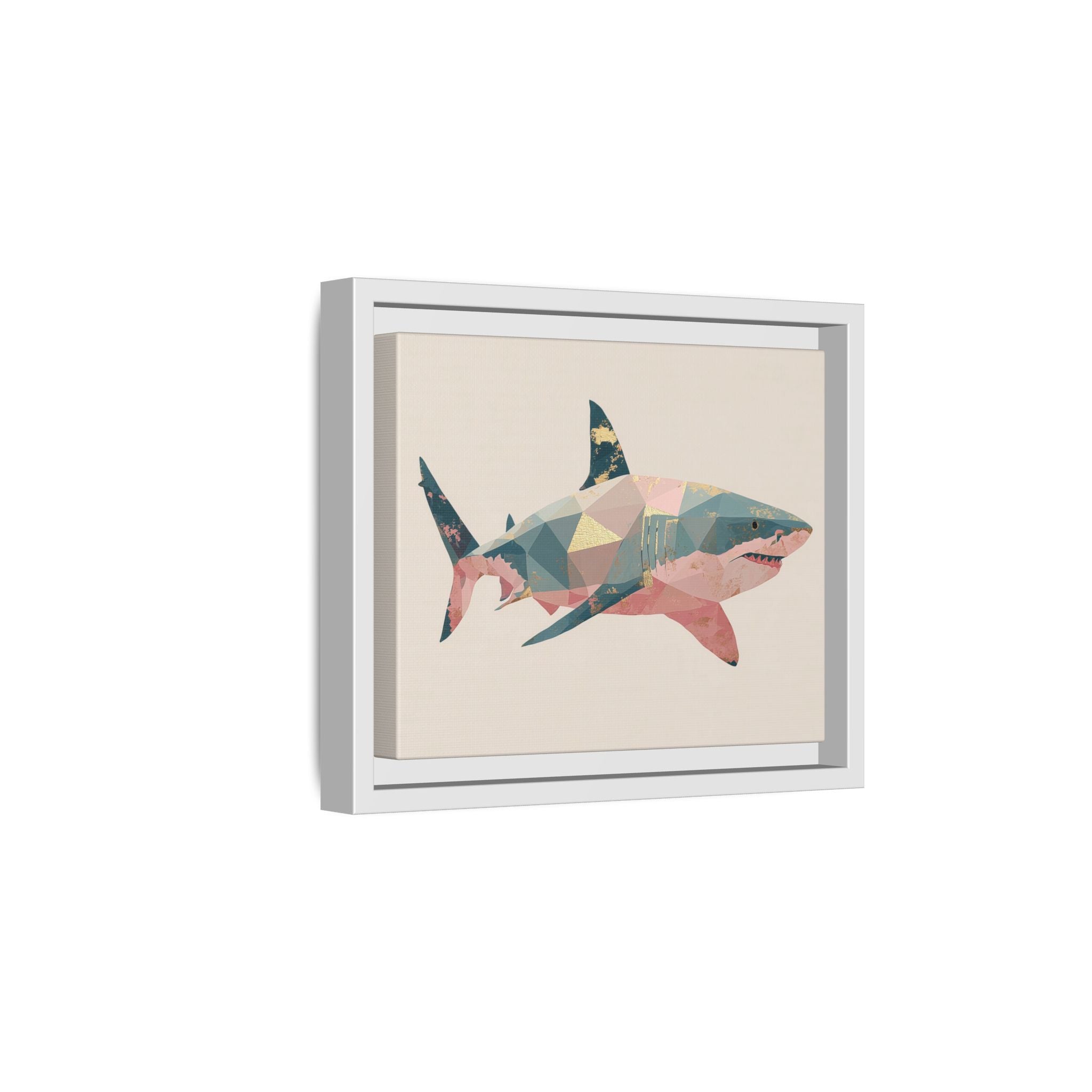 Geometric Shark Spectrum: Polygonal Marine Predator, Abstract Metallic Design   |  Personalized & Custom Orders Available