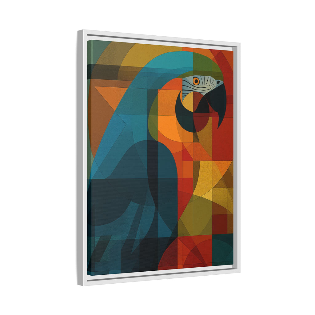 Prismatic Parrot Framed Print : Cubist Digital Geometry, Modernist Color Fragmentation   |  Personalized & Custom Orders Available
