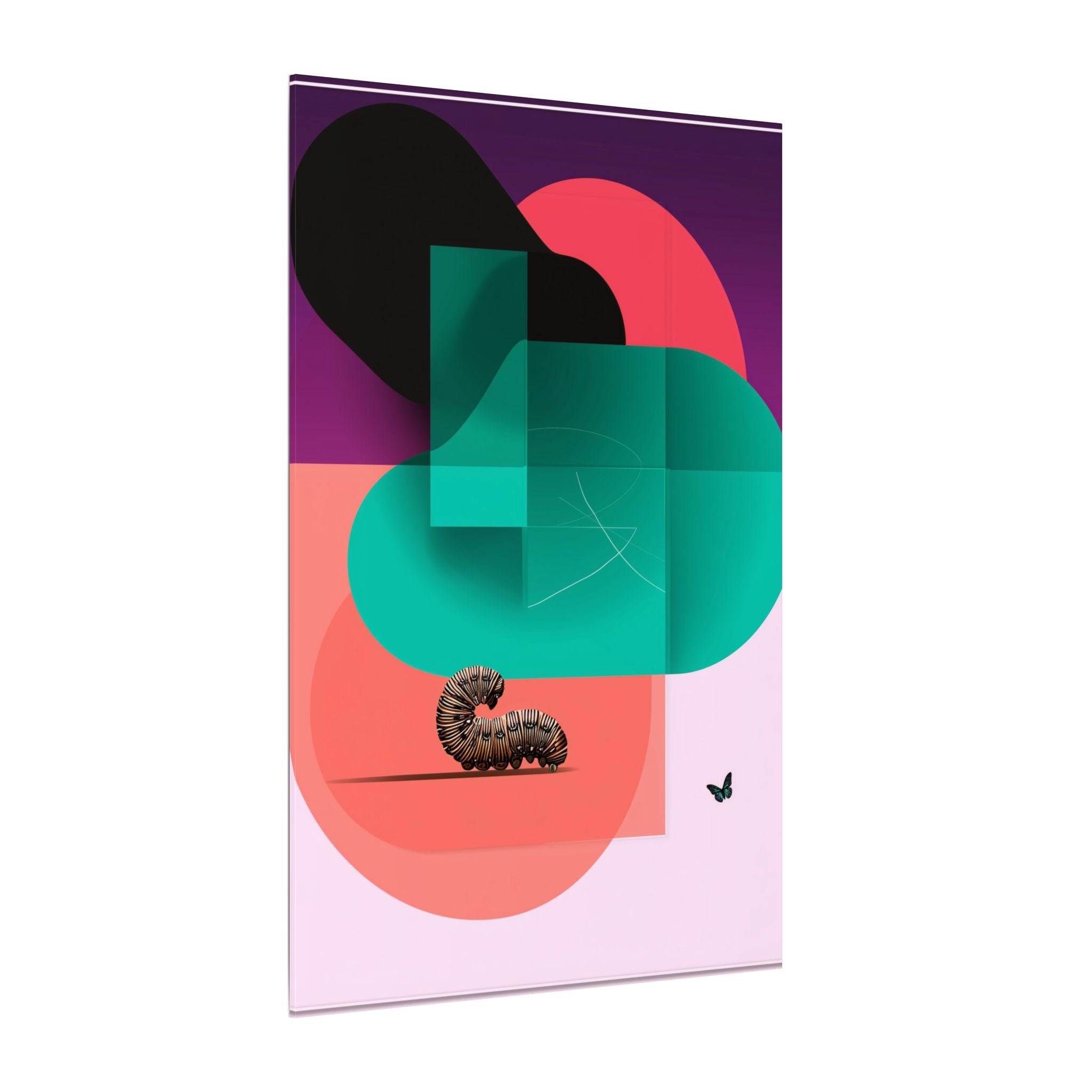 Metamorphosis in Geometry: Abstract Caterpillar Design, Geometric Color Study   |    Custom Orders Available