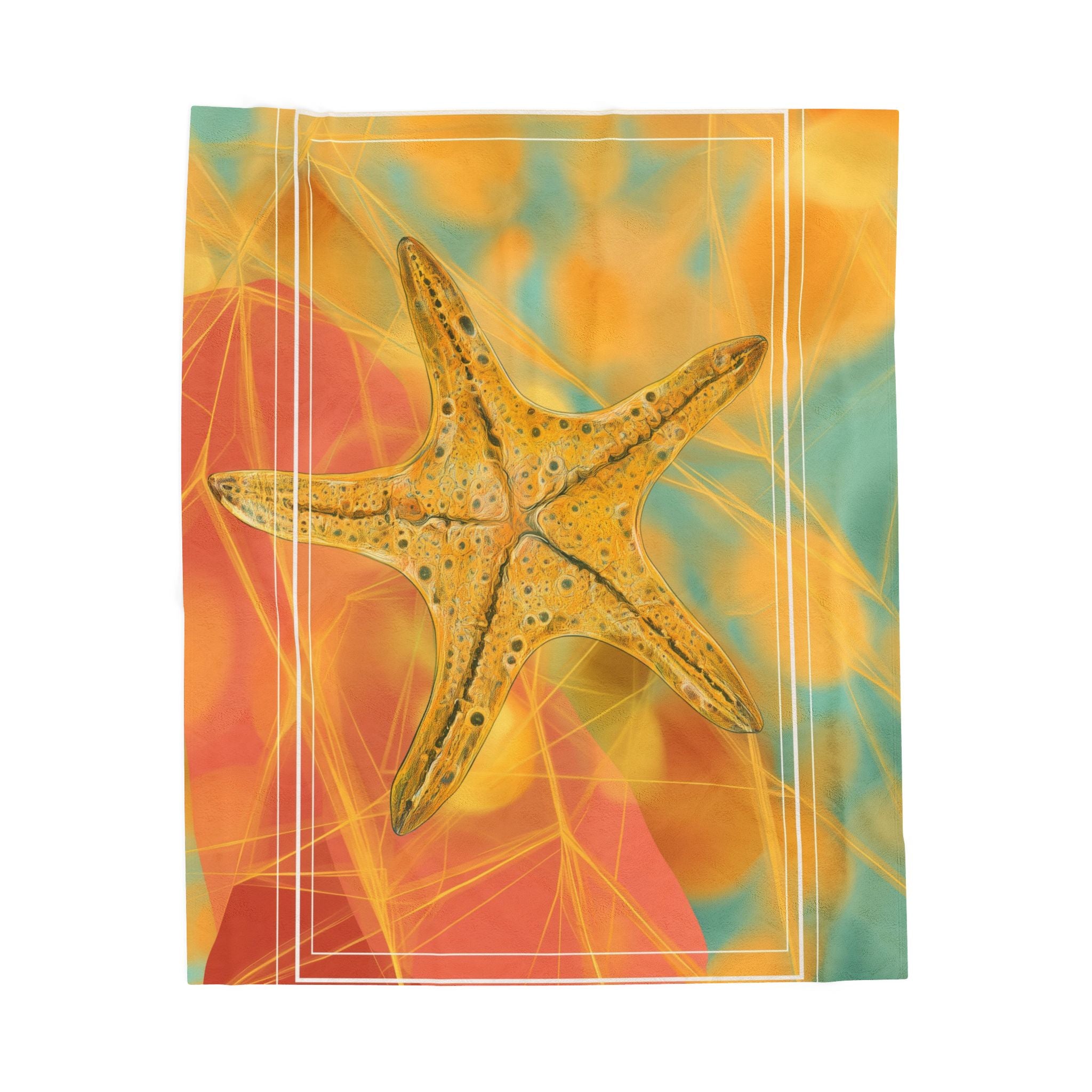 Golden Starfish: Marine Biology in Abstract, Digital Art Rendering   |    Custom Orders Available