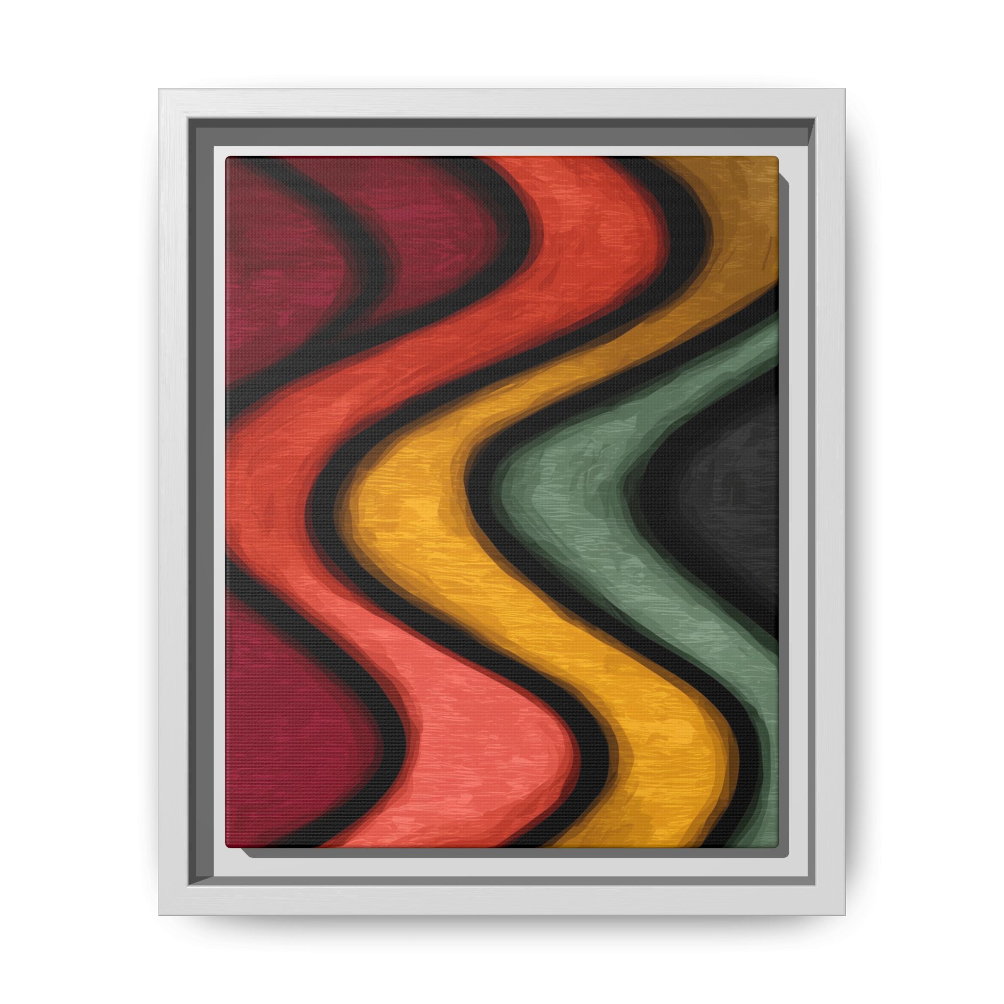 Undulating Rhythms: Vertical Wave Abstractions, Digital Color Flow, Minimalist Organic Motion   |   Custom Orders Accepted