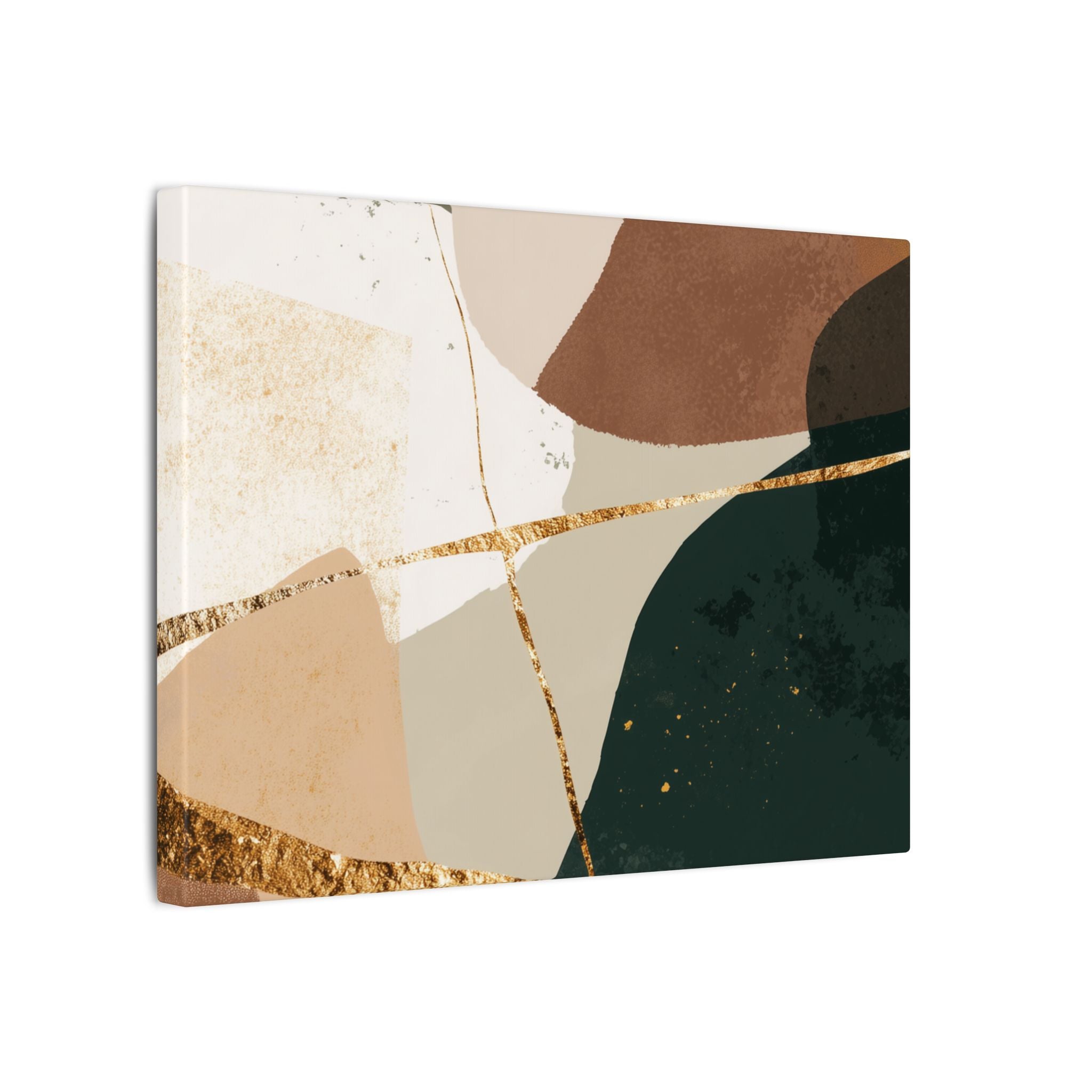 Canvas Print, Abstract Earthy Gold Wall Art, Modern Designer Home Decor, Stretched Matte Canvas; Thick, Multi-Size, Office Decor