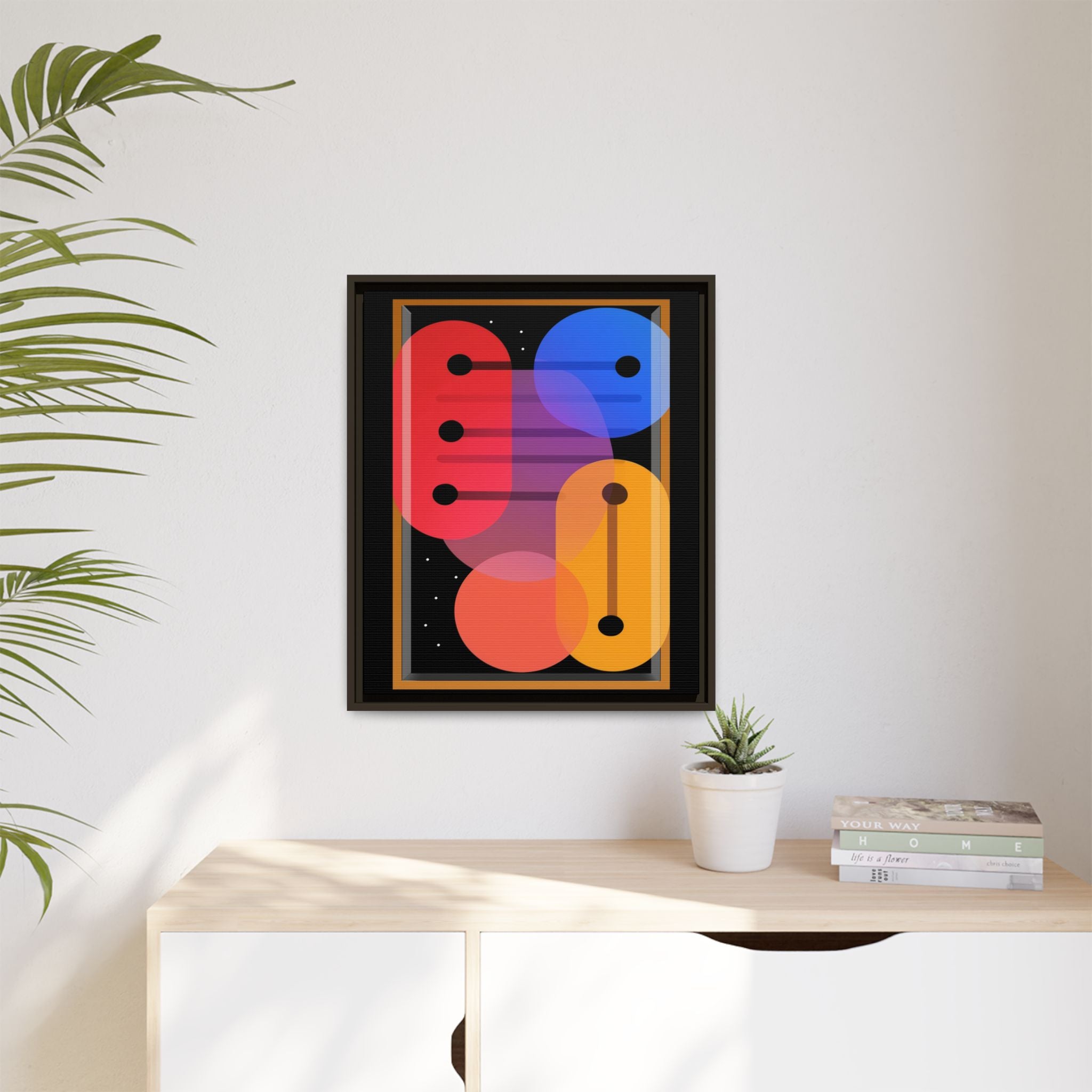 Celestial Geometry: Organic Shapes in Motion, Digital Abstract Composition, Vibrant Color Intersections   |   Custom Orders Accepted